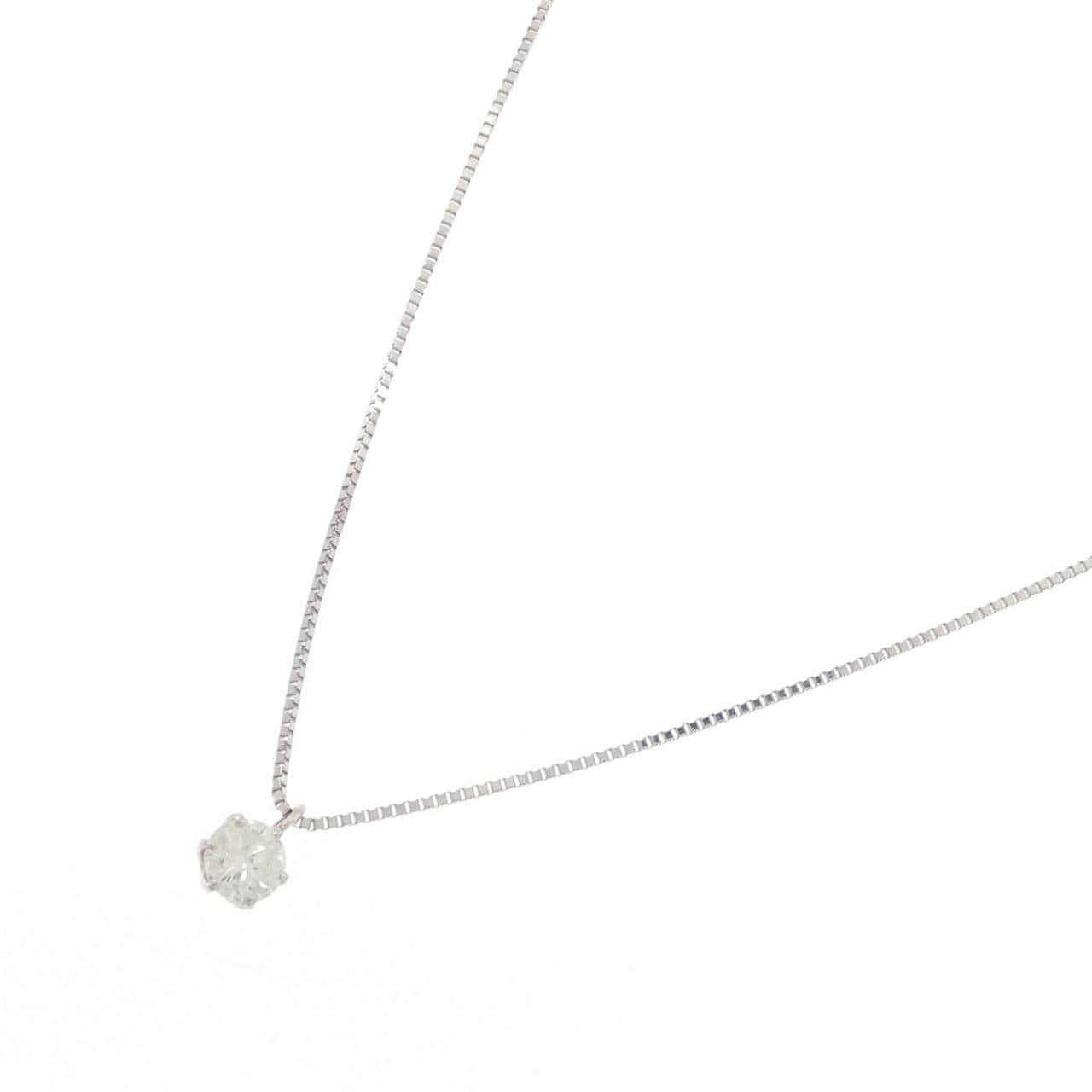 PT900/PT850 ソリティア ダイヤモンド ネックレス 0.30CT