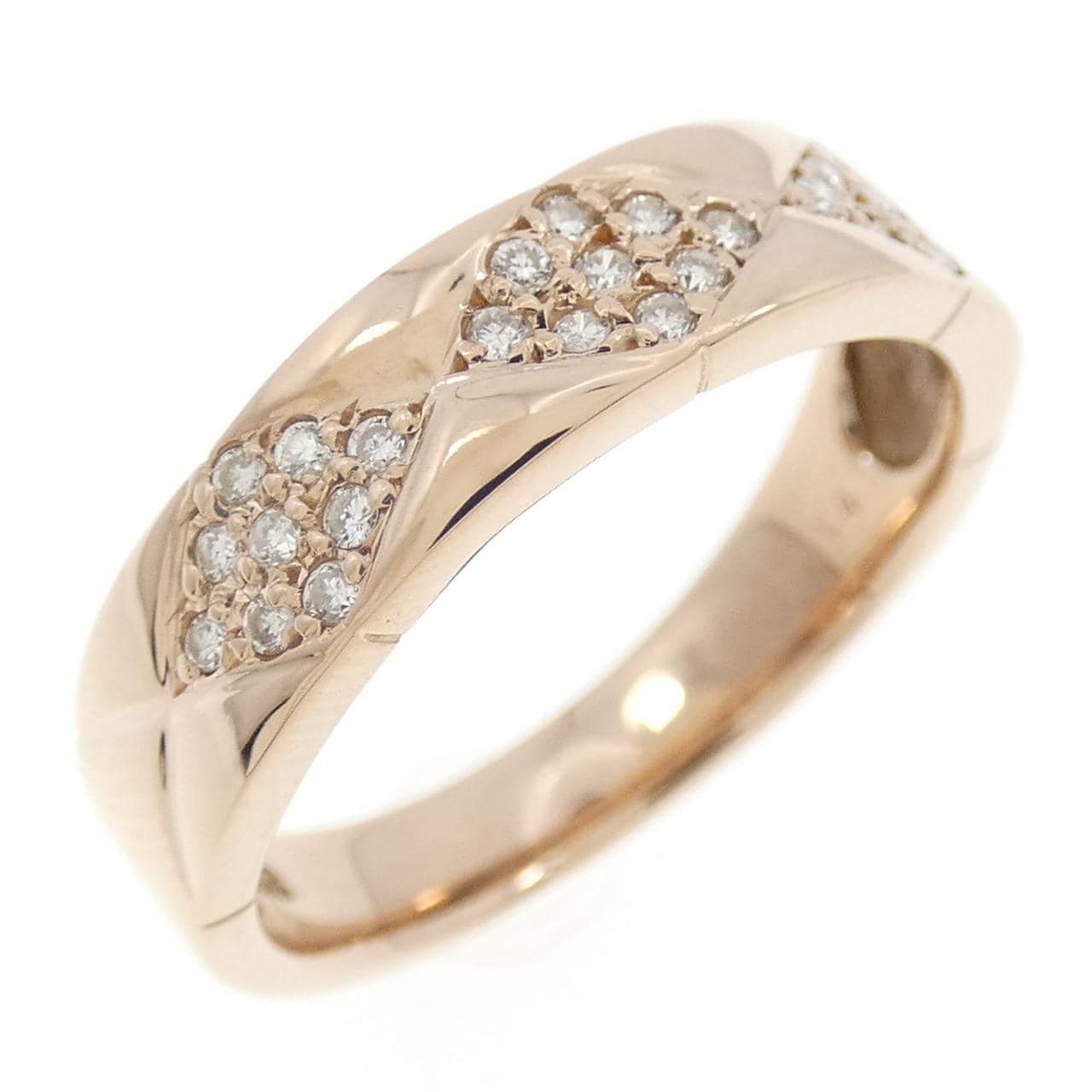 K18PG パヴェ ダイヤモンド リング 0.14CT