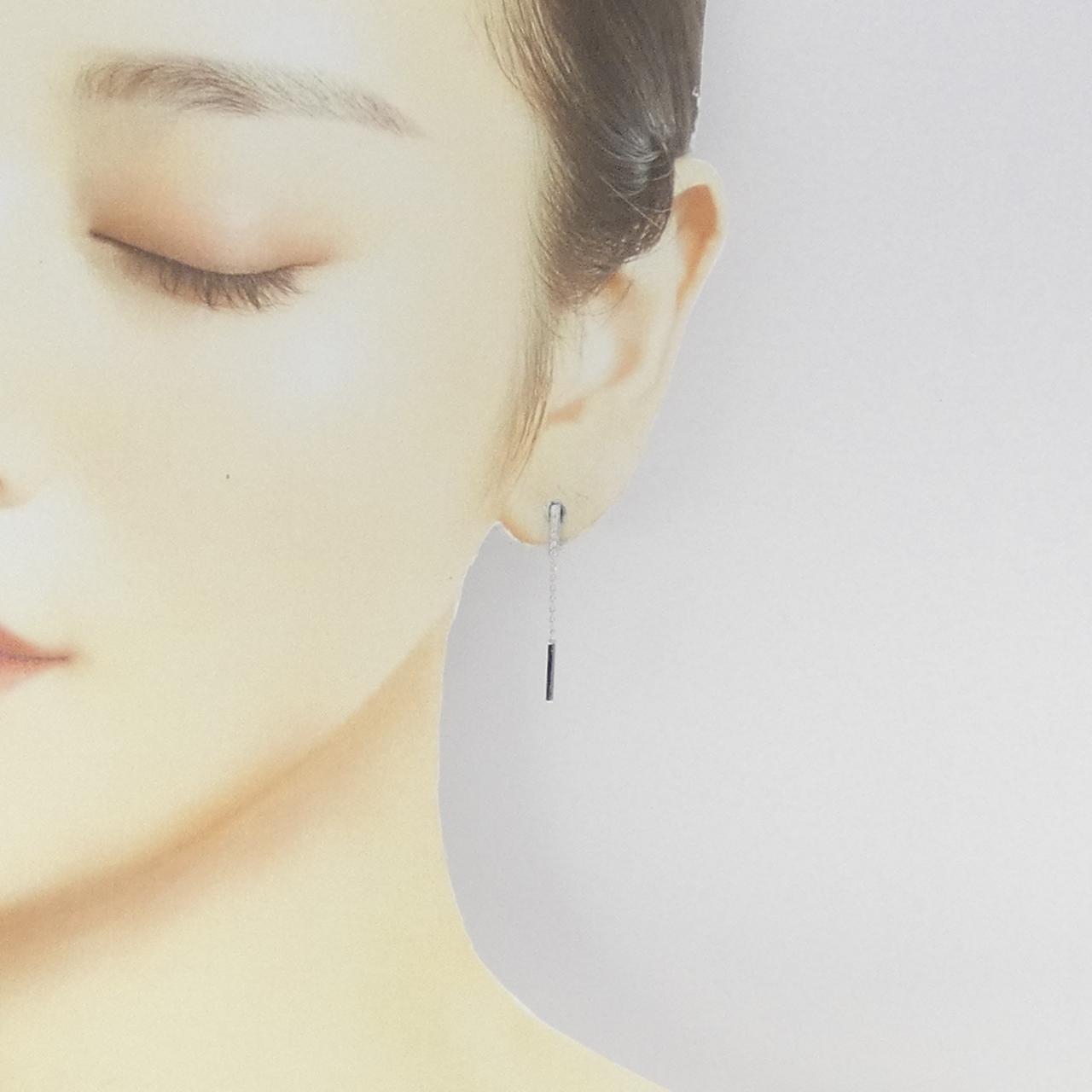 K18WG ダイヤモンド ピアス 0.10CT