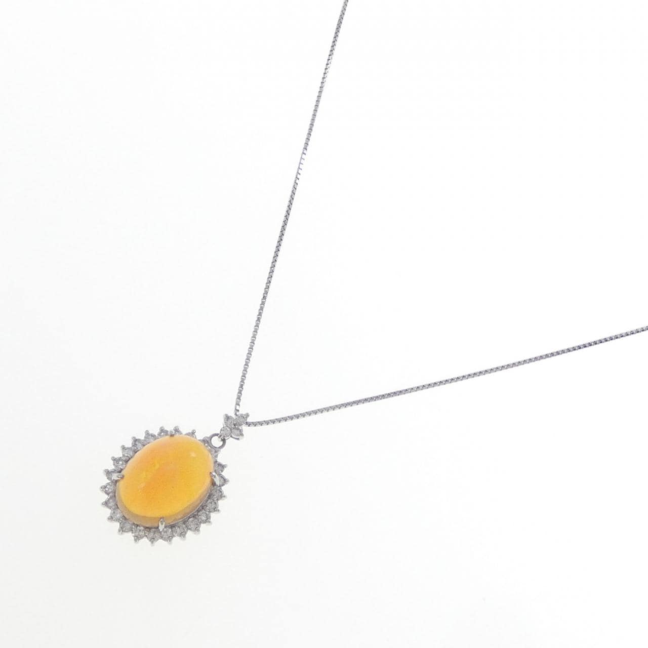 PT900/PT850 オパール ネックレス 5.07CT