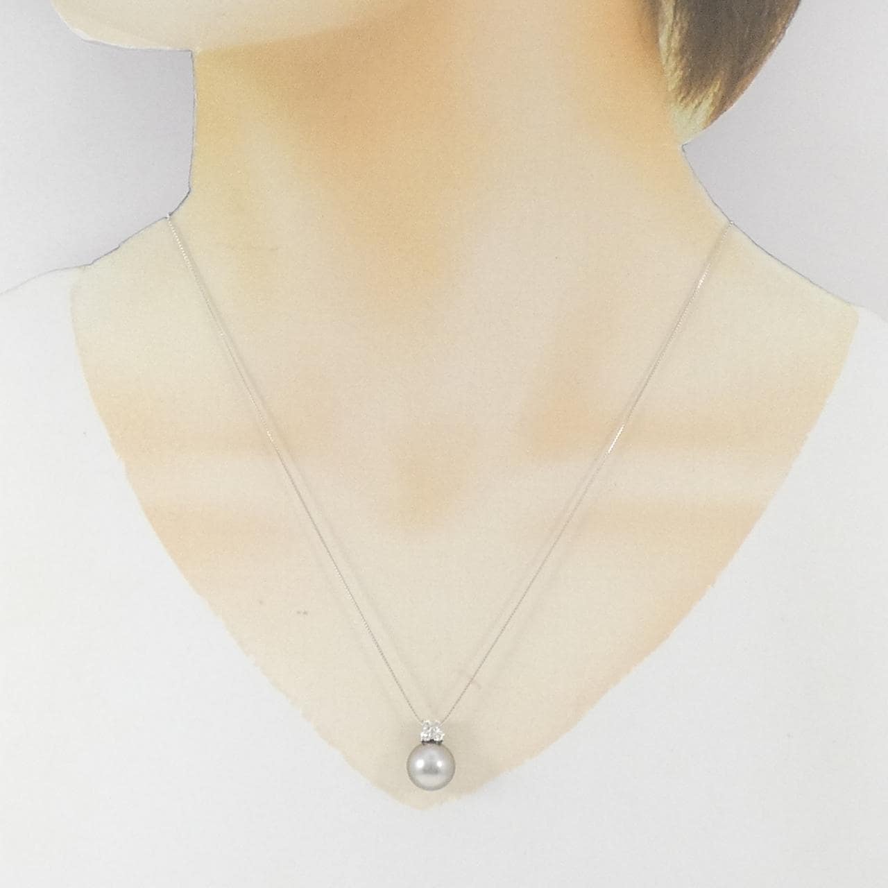 K18WG 黒蝶パール ネックレス 10.2mm