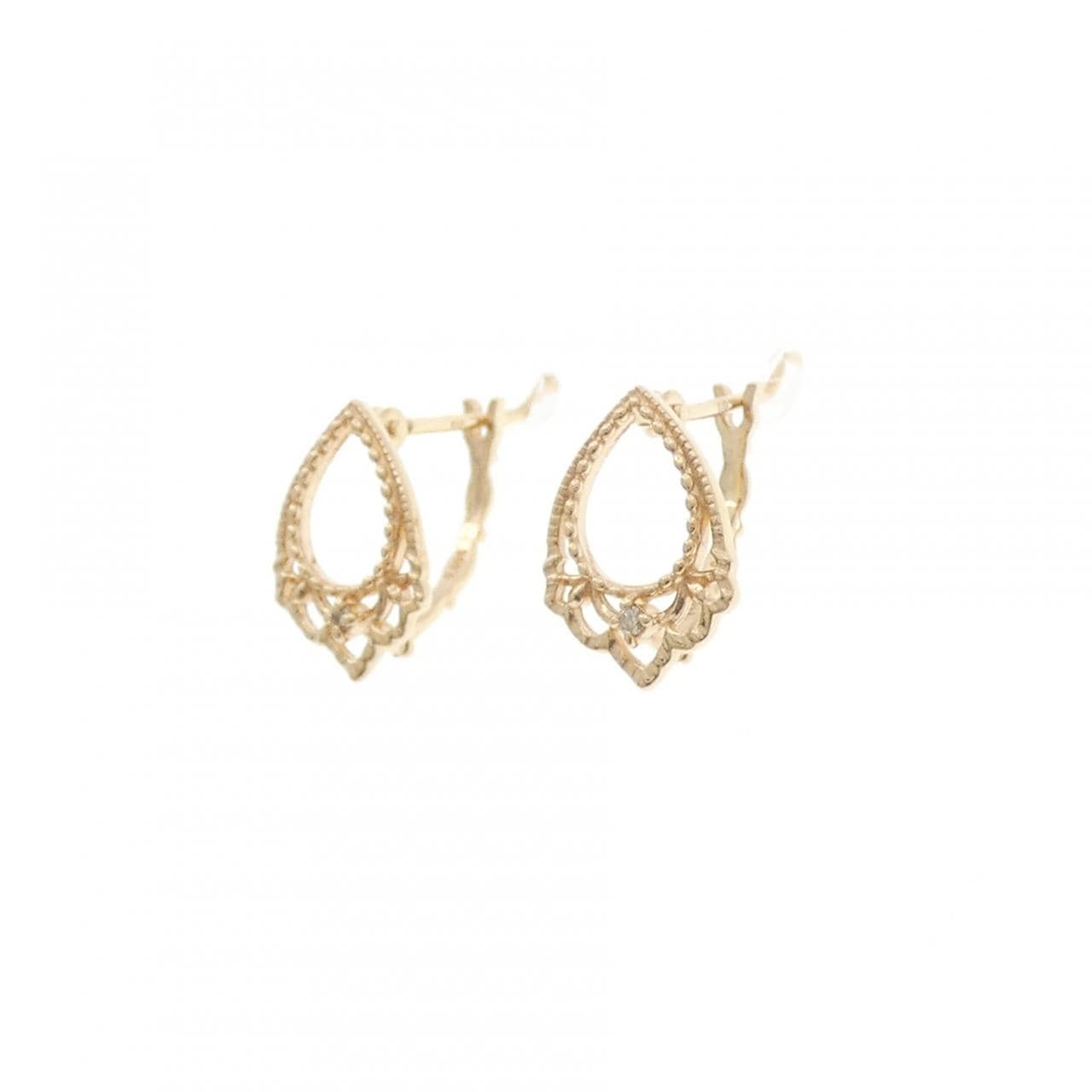 アガット ダイヤモンド ピアス 0.012CT