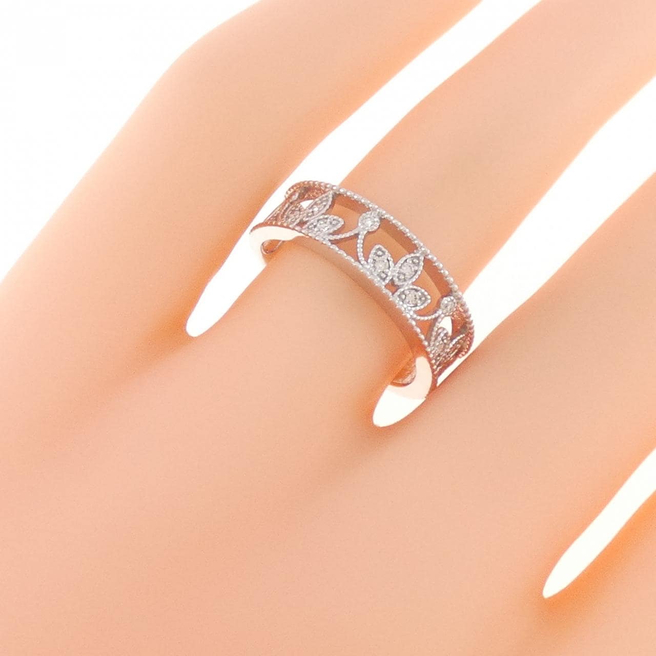 K18WG ダイヤモンド リング 0.06CT