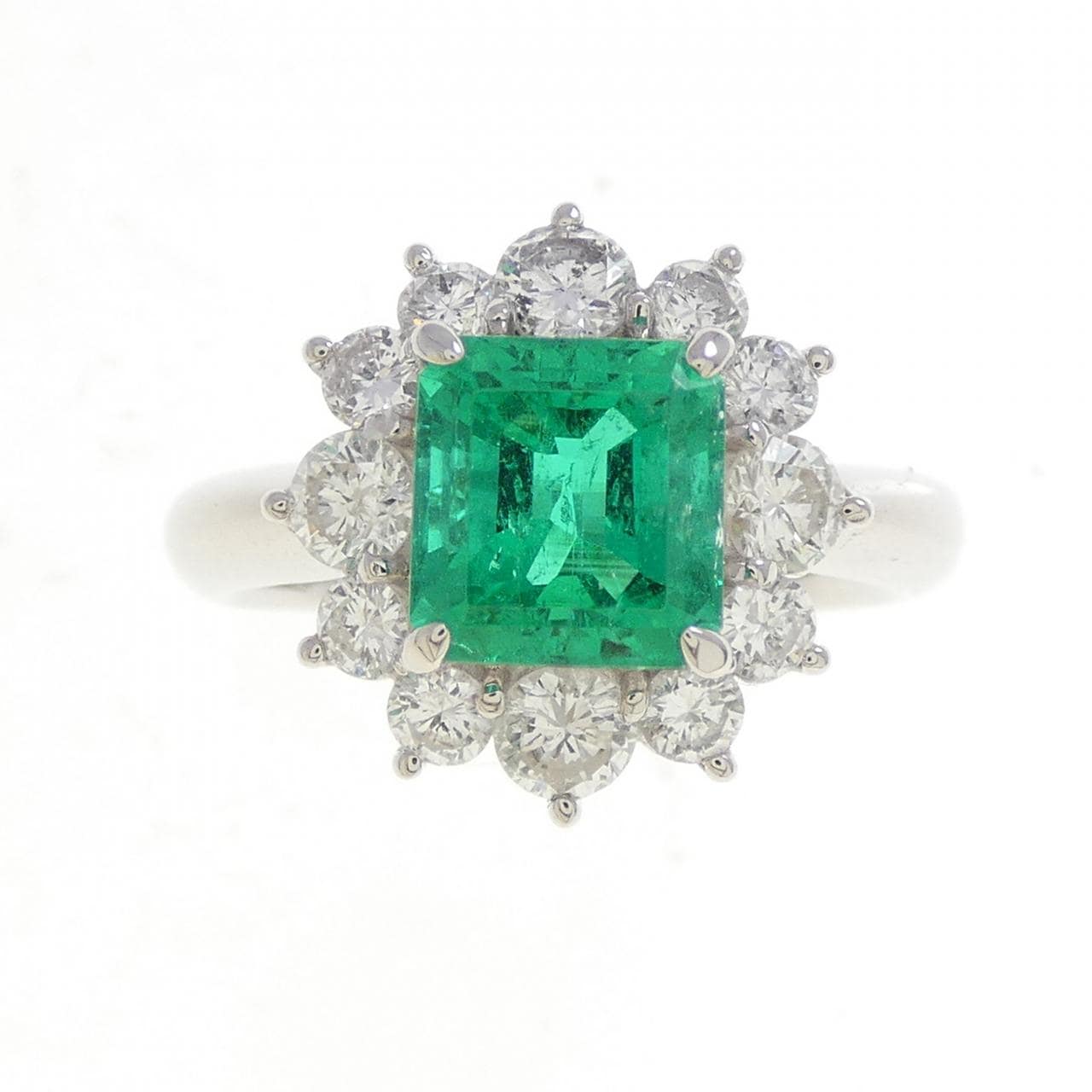 PT900翡翠戒指1.44CT哥倫比亞產