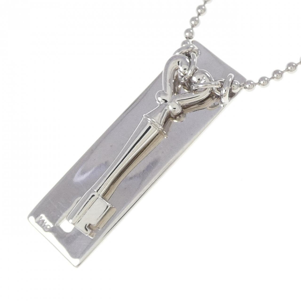 K18WG キー ネックレス