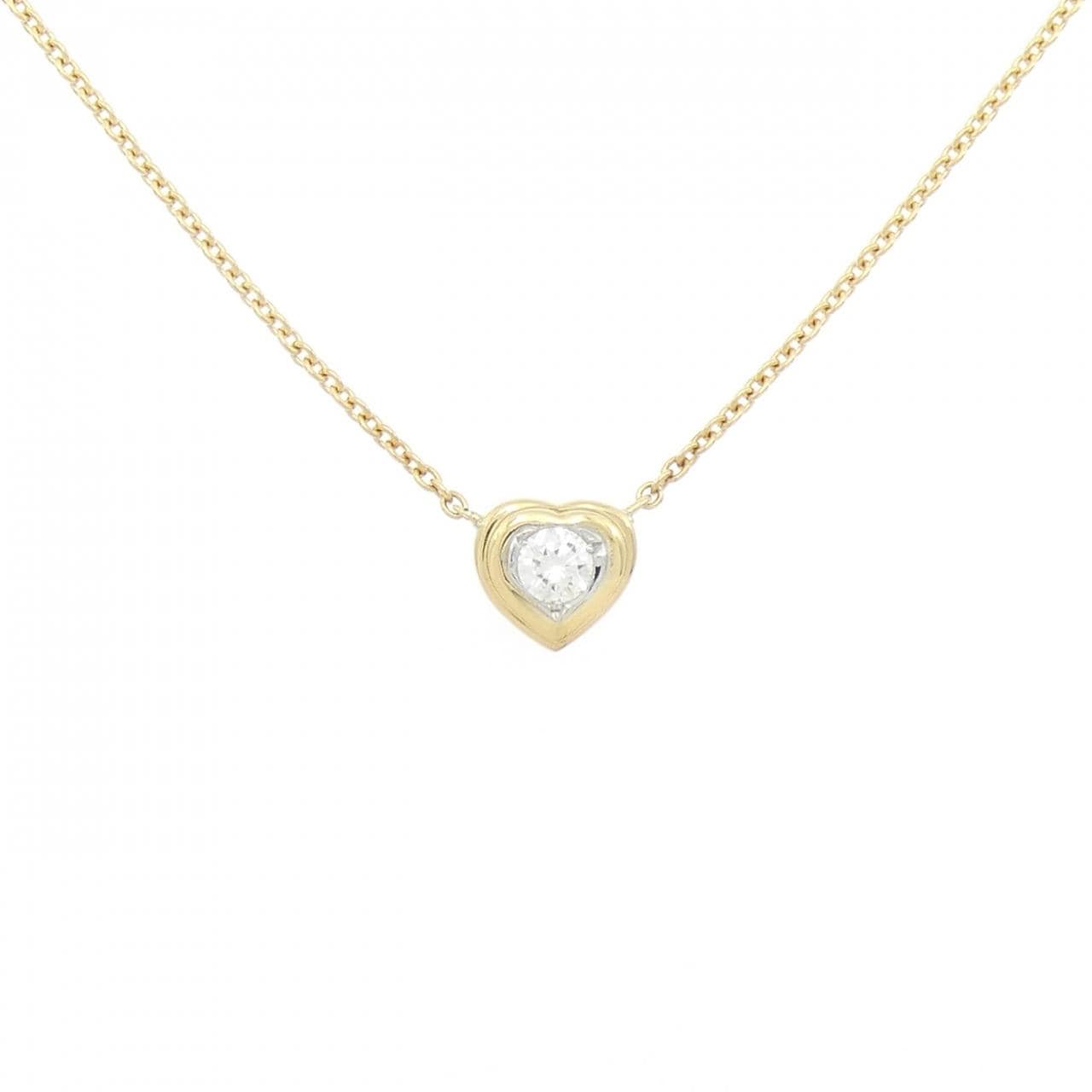 K18YG/K18WG 心形钻石项链 0.21克拉