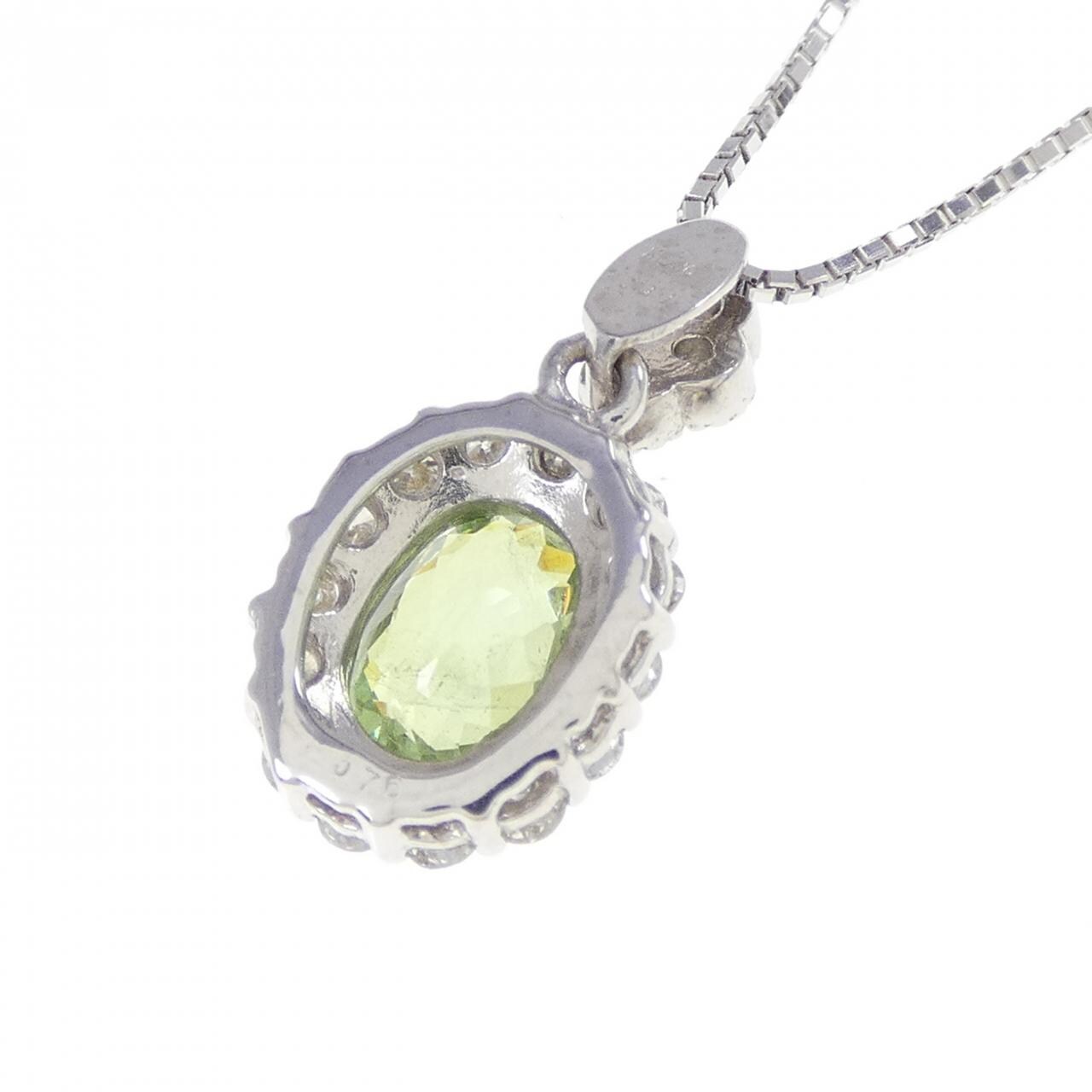 K18WG デマントイドガーネット ネックレス 0.76CT