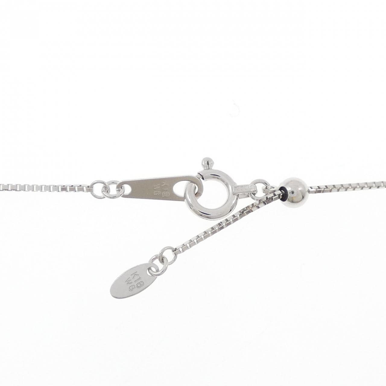 K18WG フロッグ パヴェ ダイヤモンド ネックレス 0.30CT