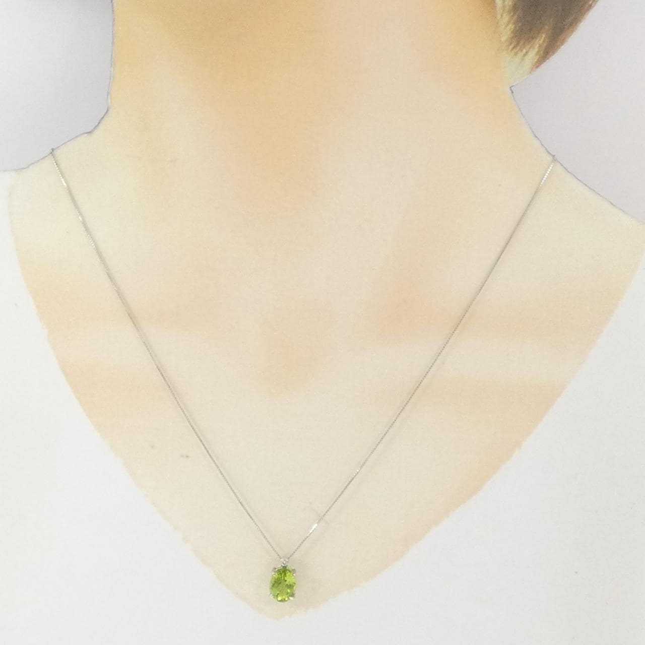 PT900/PT850 ペリドット ネックレス 2.00CT