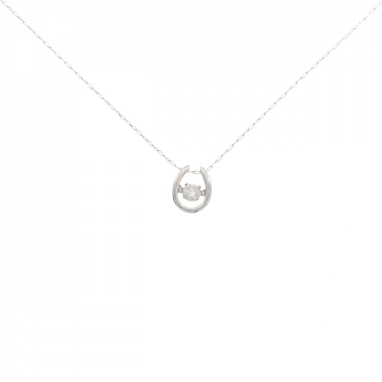 PT900/PT850 ホースシュー ダイヤモンド ネックレス 0.18CT