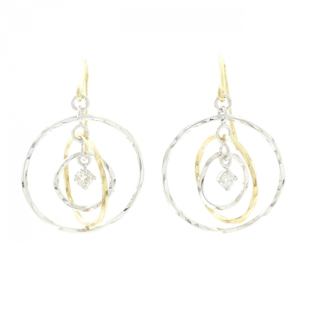 K18YG/K18WG ダイヤモンド ピアス 0.10CT