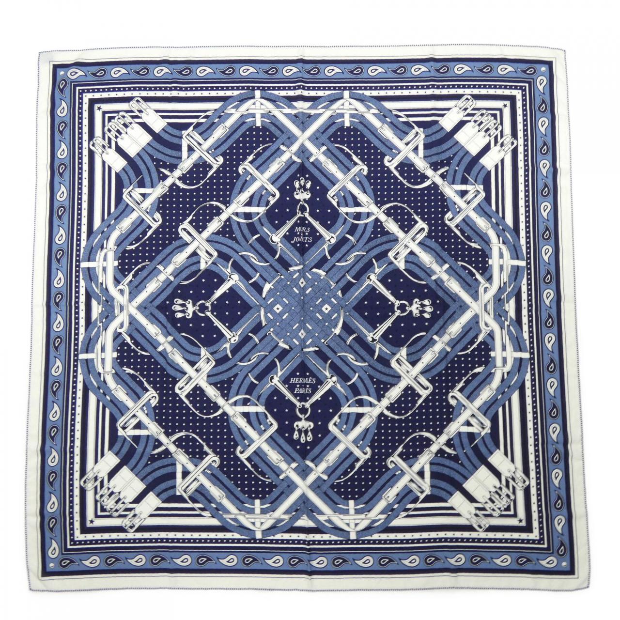 エルメス HERMES MORS A JOUETS BANDANA H244354S カレジェアン140 ショール