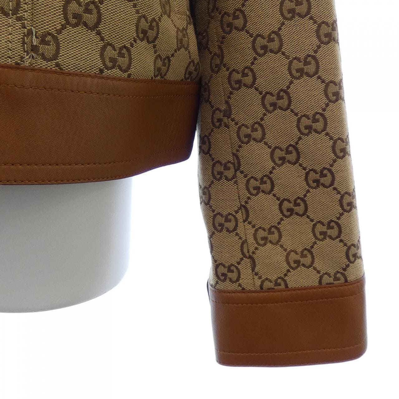 グッチ GUCCI レザー トリム GGキャンバス 681034 Z8AV6 ジャケット