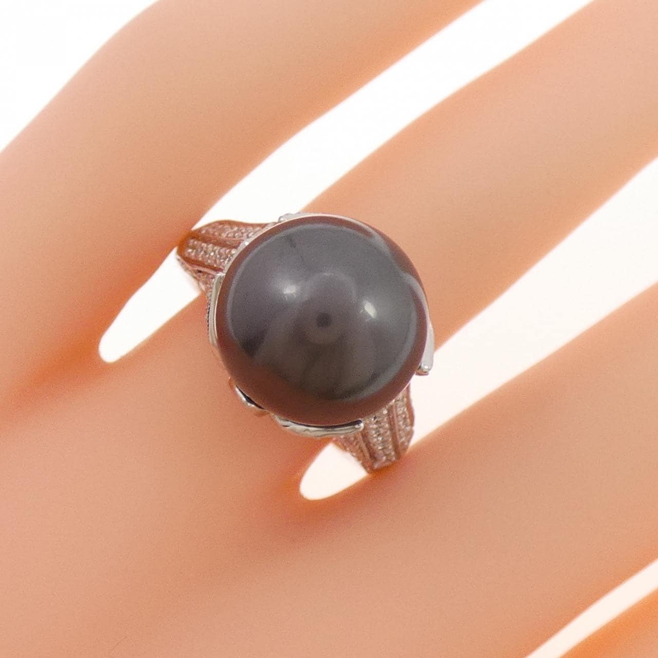 PT900 黒蝶パール リング 12.6mm