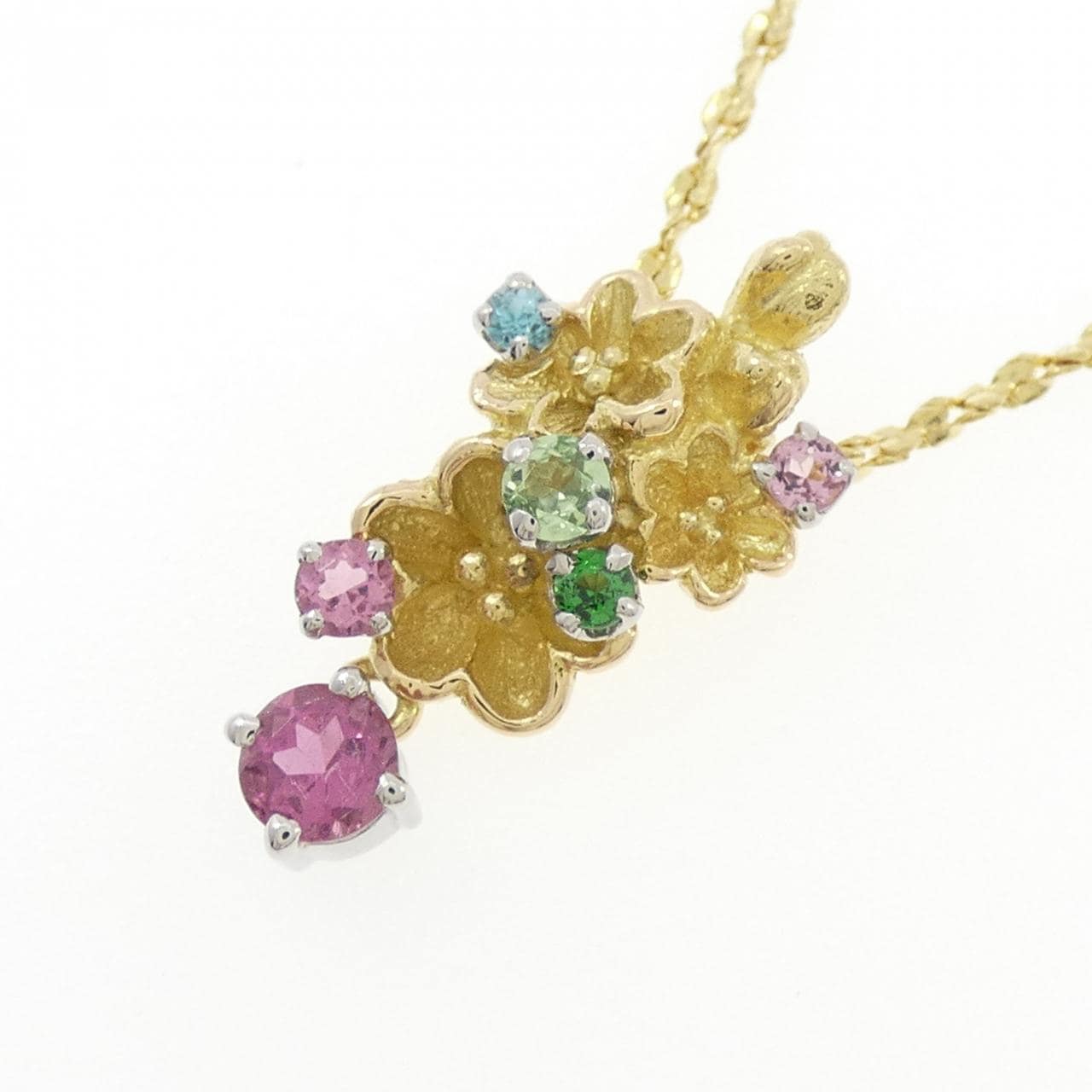 イワクラコウジ カラーストーン ネックレス