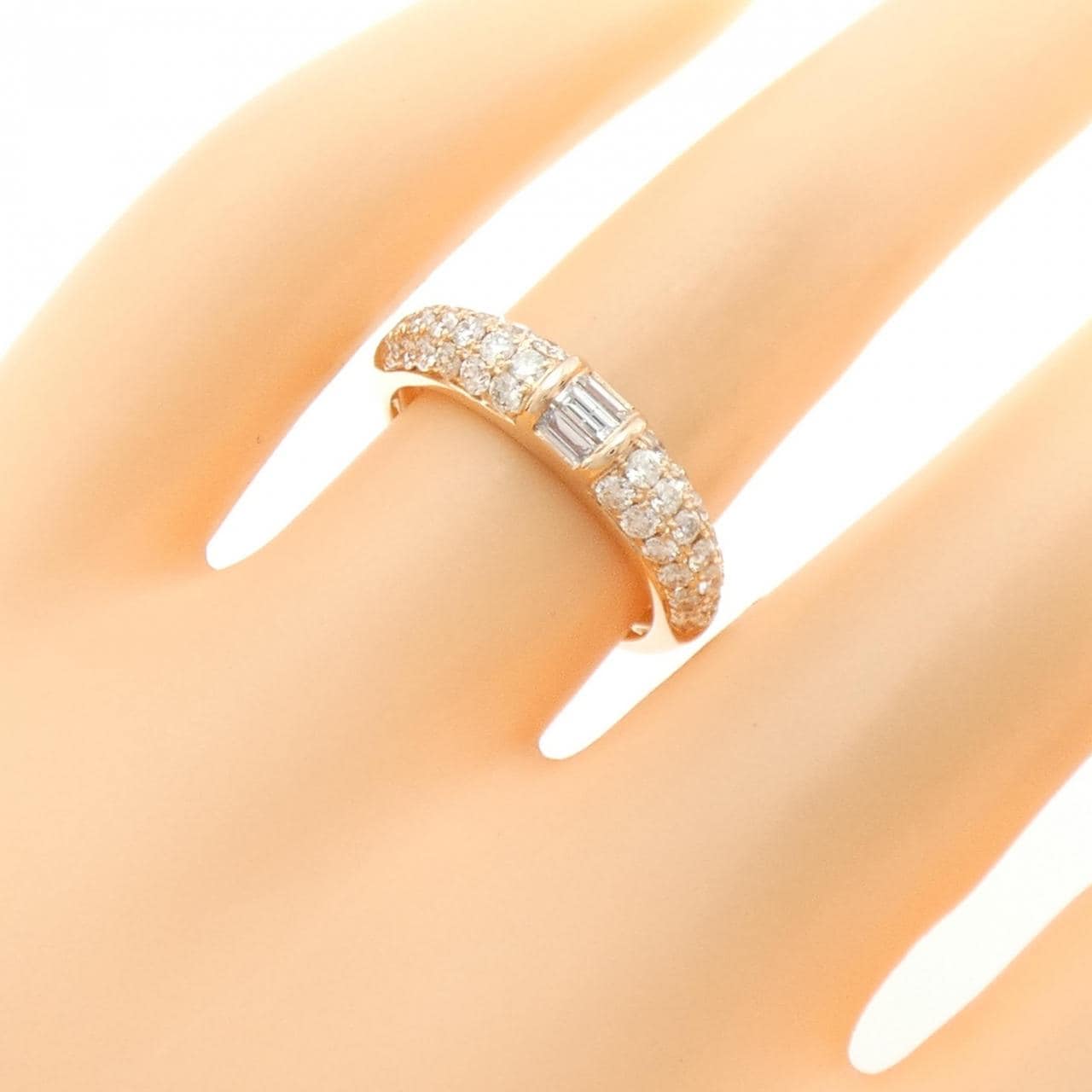 K18PG ダイヤモンド リング 0.80CT