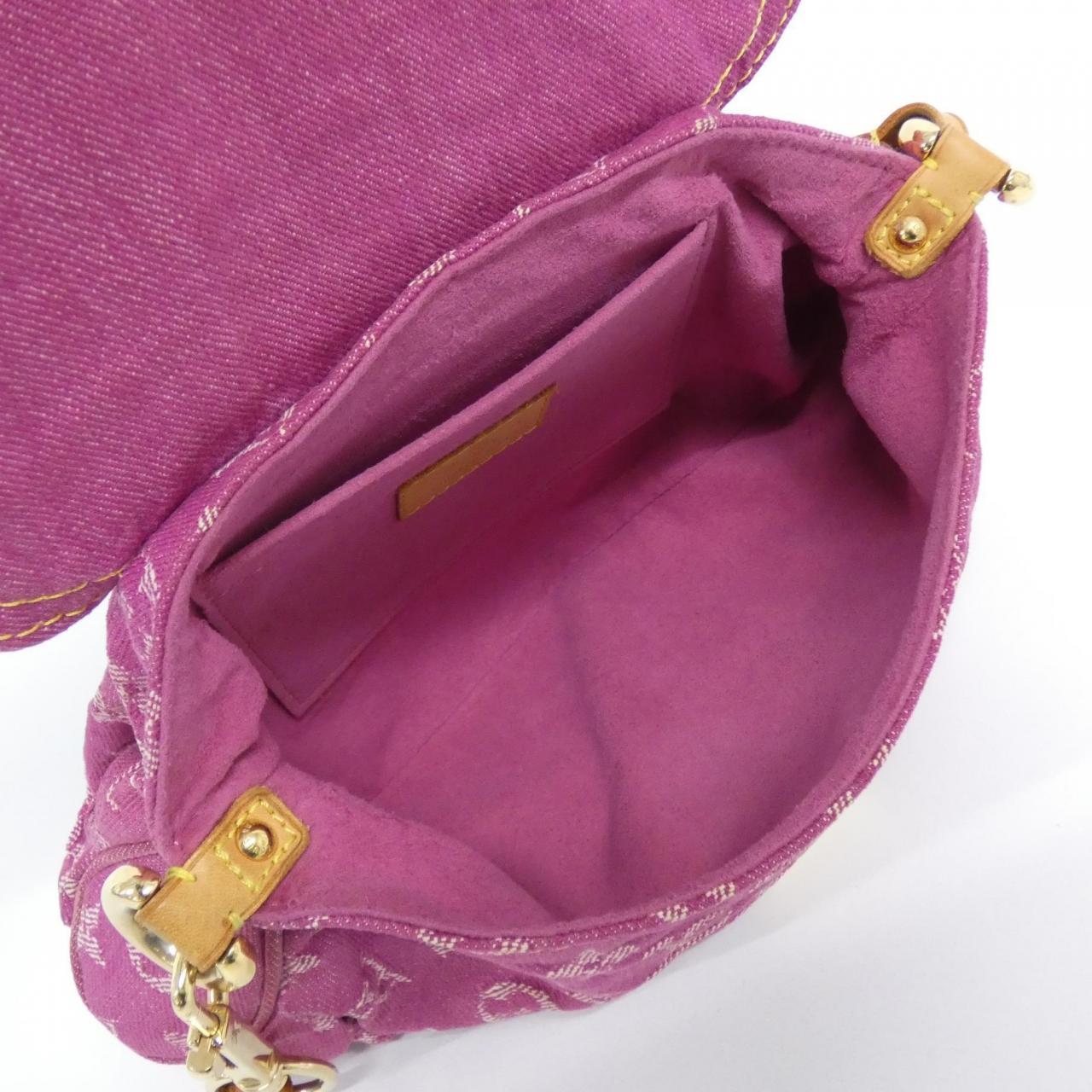 ルイヴィトン モノグラム デニム ミニ プリーティ M95216 ショルダーバッグ