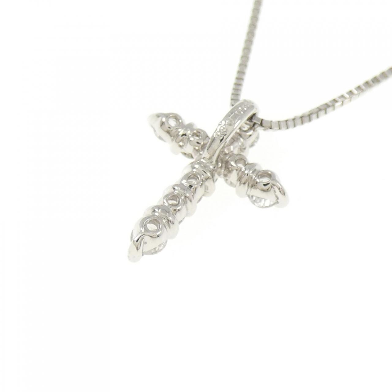 PT900/PT850 クロス ダイヤモンド ネックレス 0.30CT