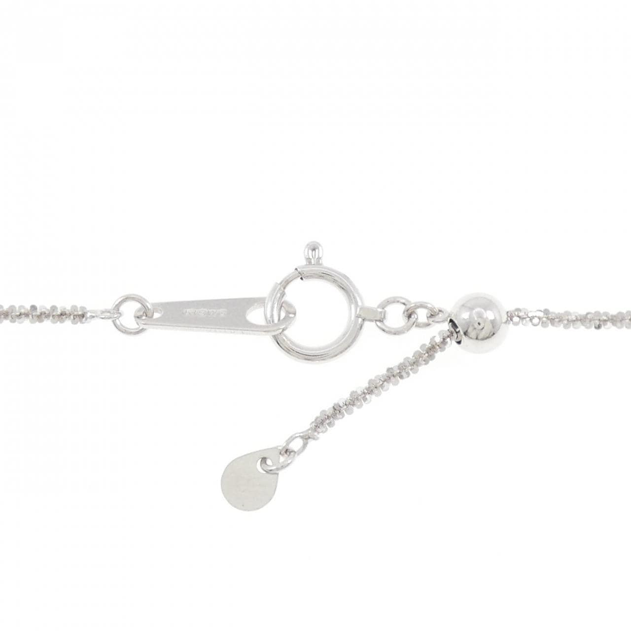 K18WG パヴェ ダイヤモンド ネックレス 1.00CT