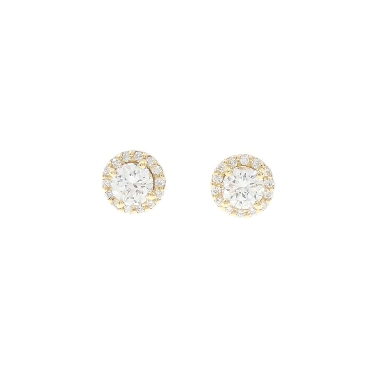 【リメイク】K18YG/ST ダイヤモンド ピアス 0.308CT 0.310CT G VS1-2 VG