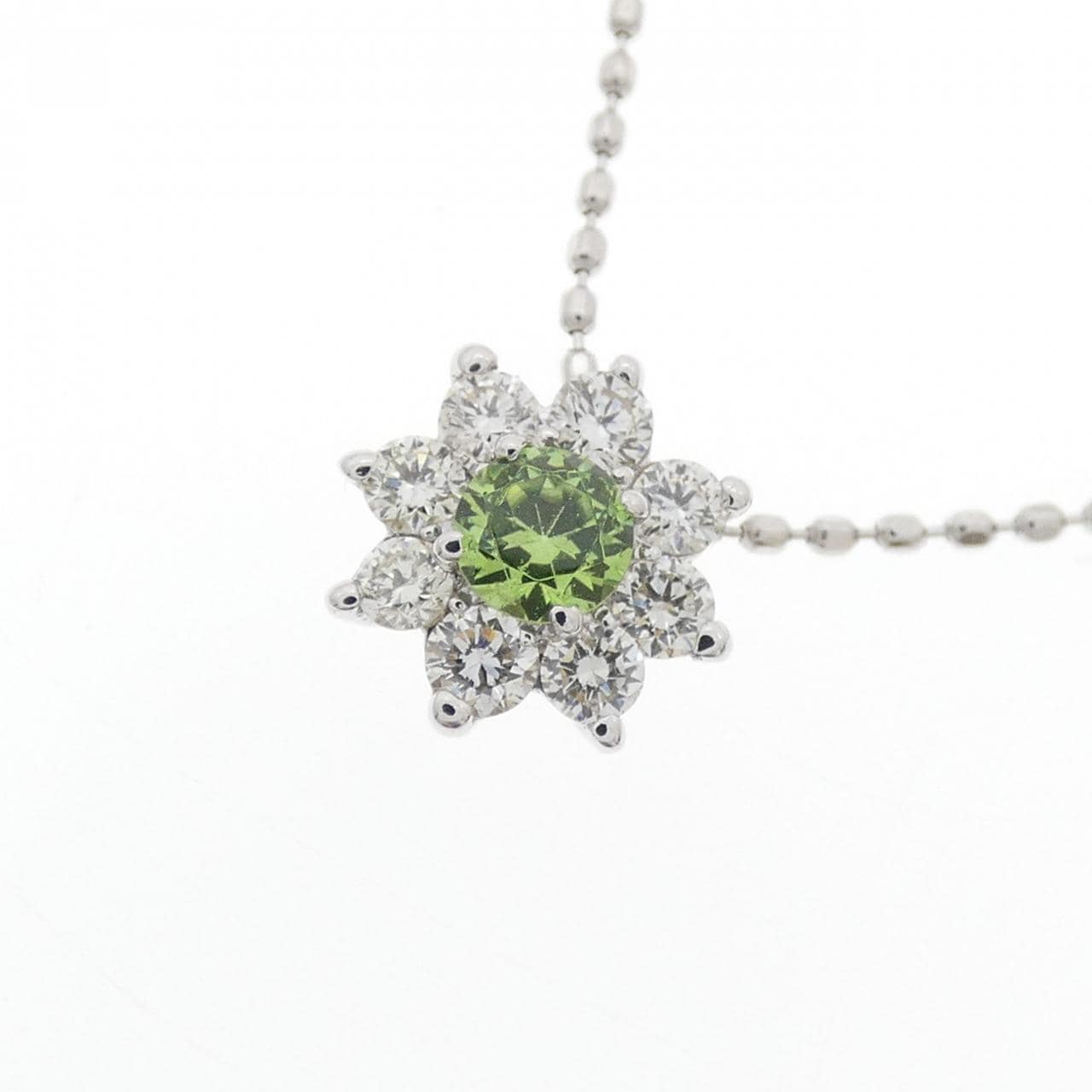 K18WG デマントイドガーネット ネックレス