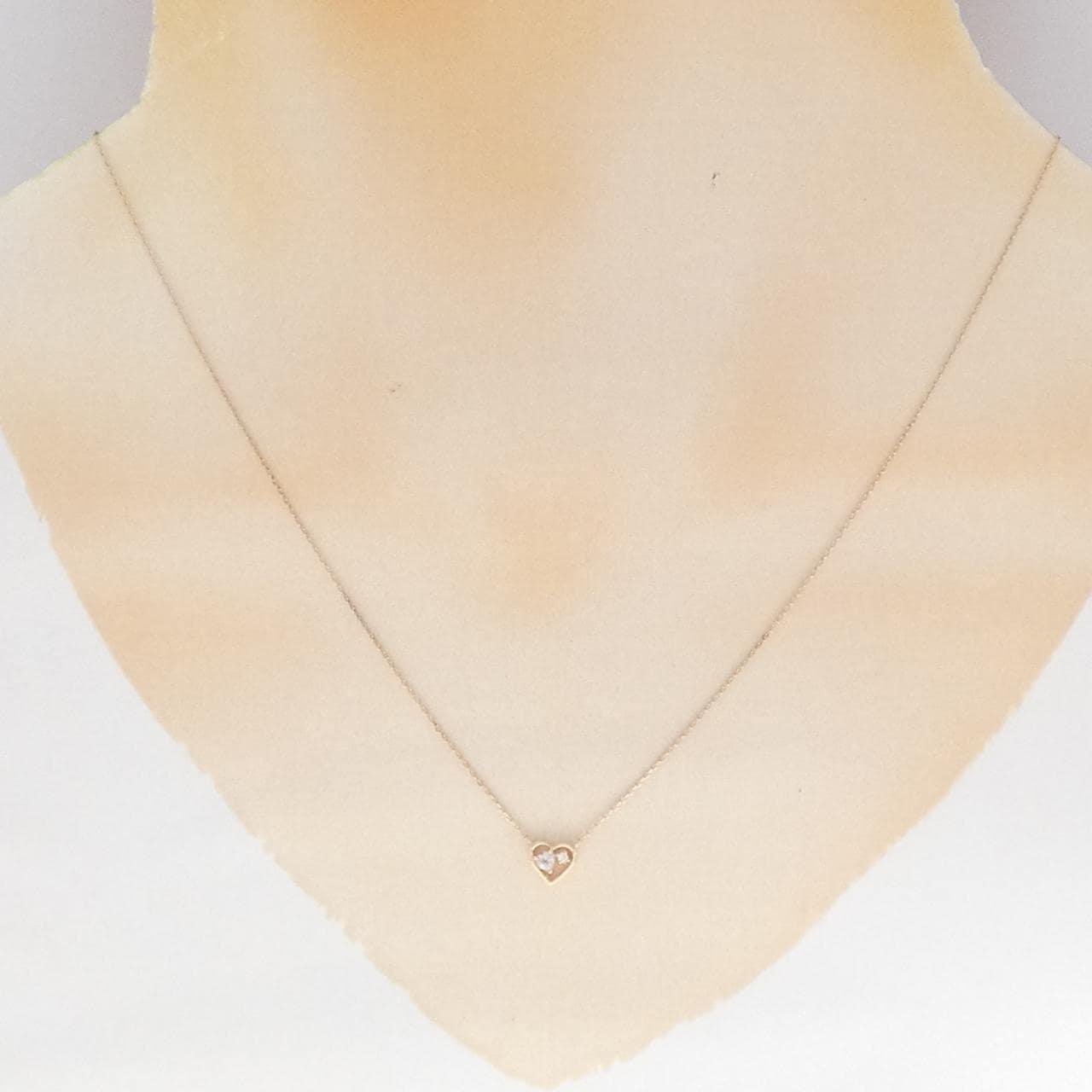 K10PG ハート ホワイトトパーズ ネックレス