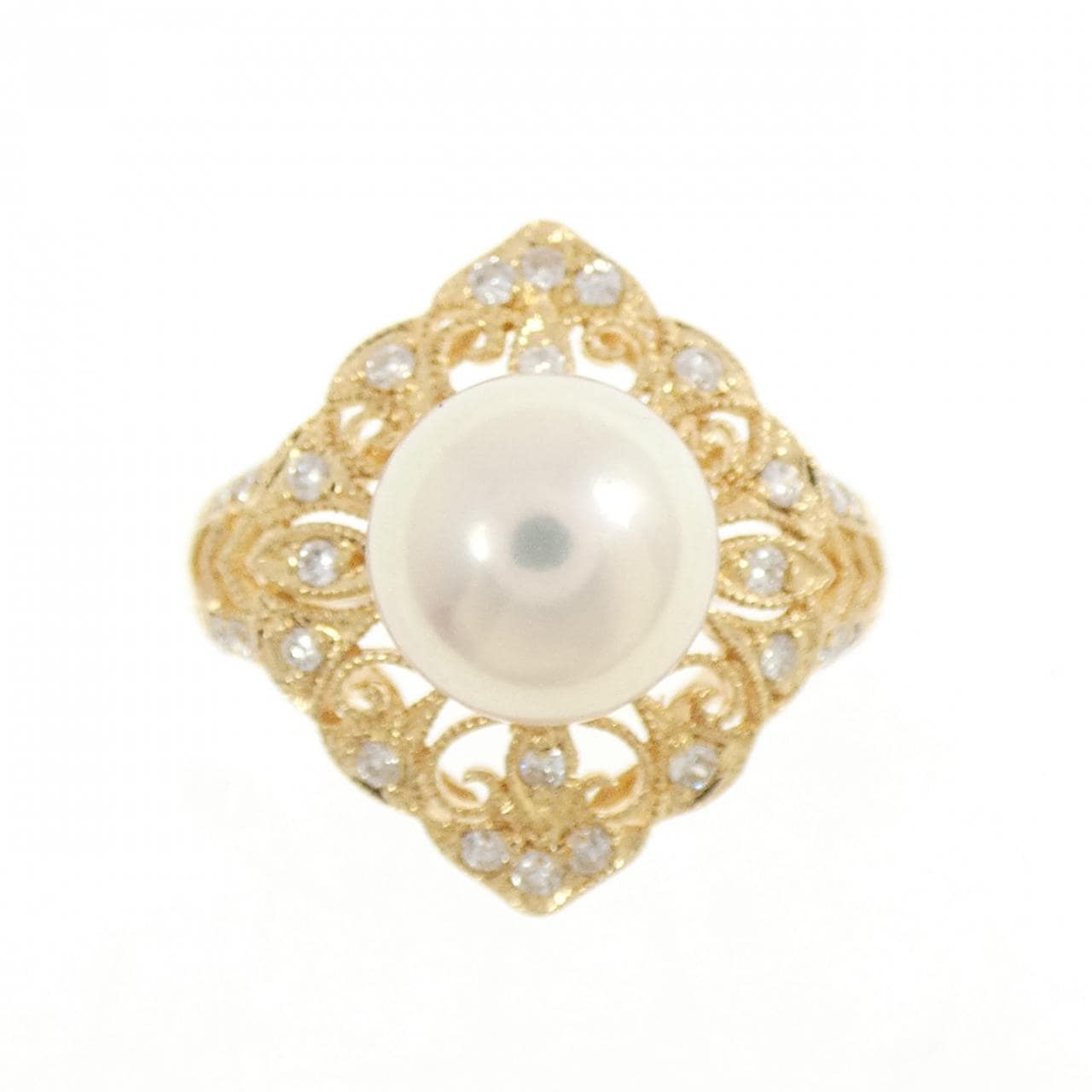 K18YG アコヤパール リング 8.0mm