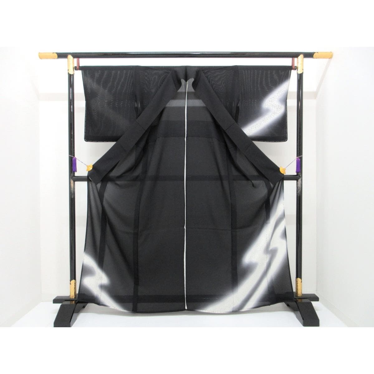 【未使用品】単衣　駒絽訪問着　友禅加工ボカシ染