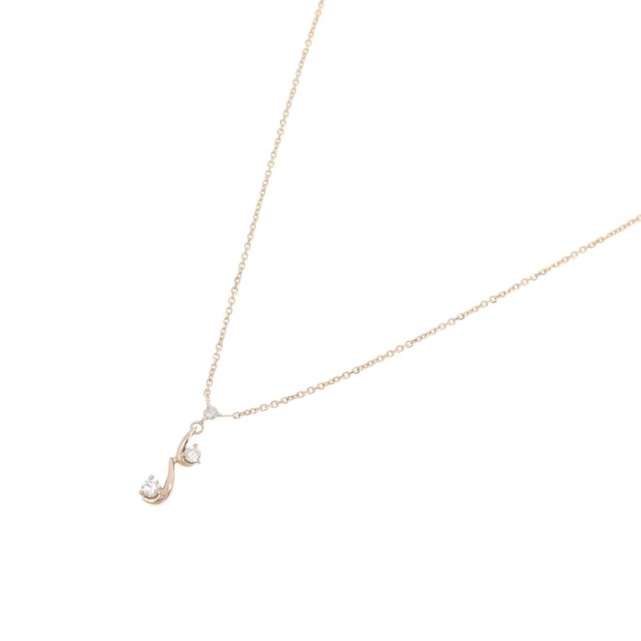 K18PG ダイヤモンド ネックレス 0.10CT