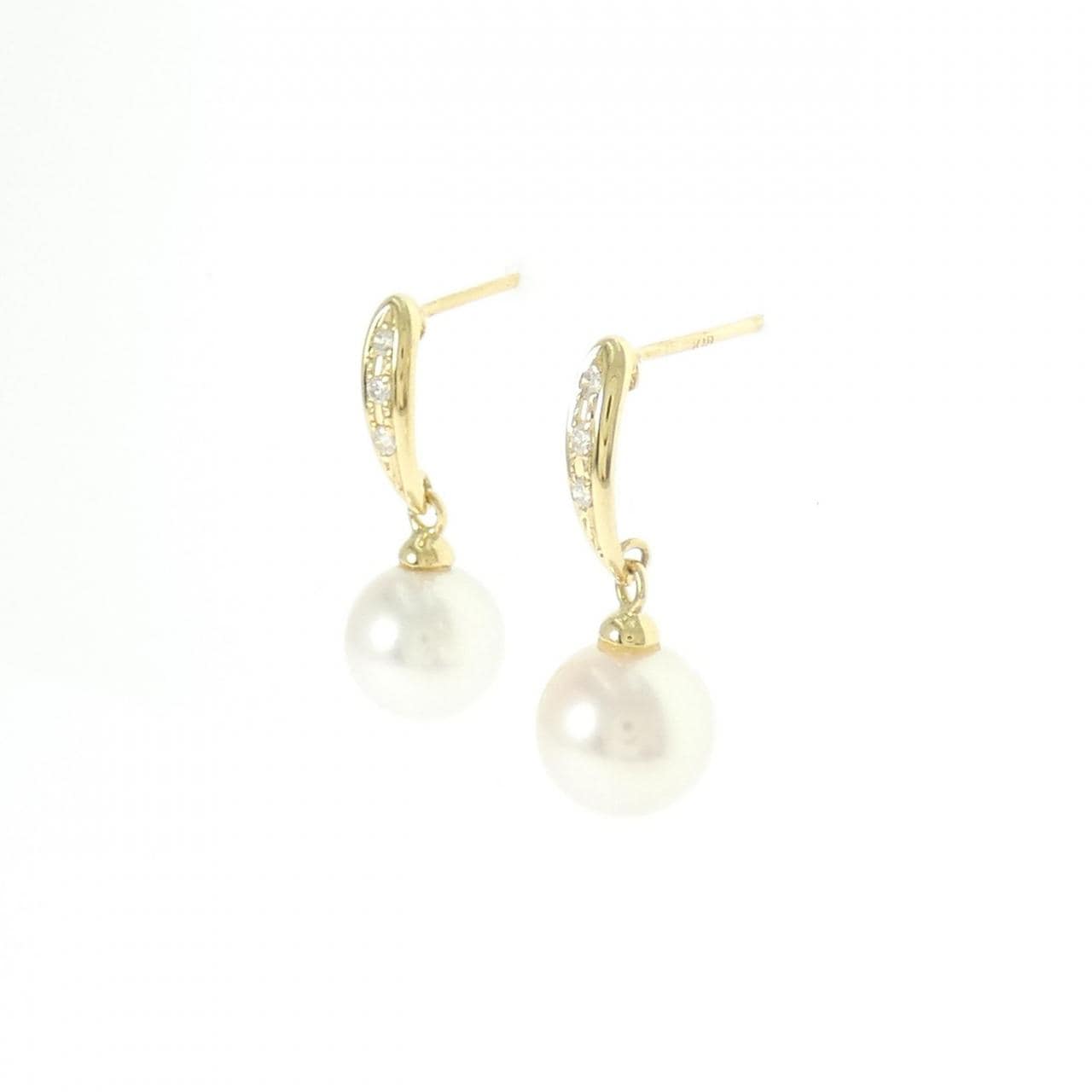 K18YG アコヤパール ピアス 7.2mm