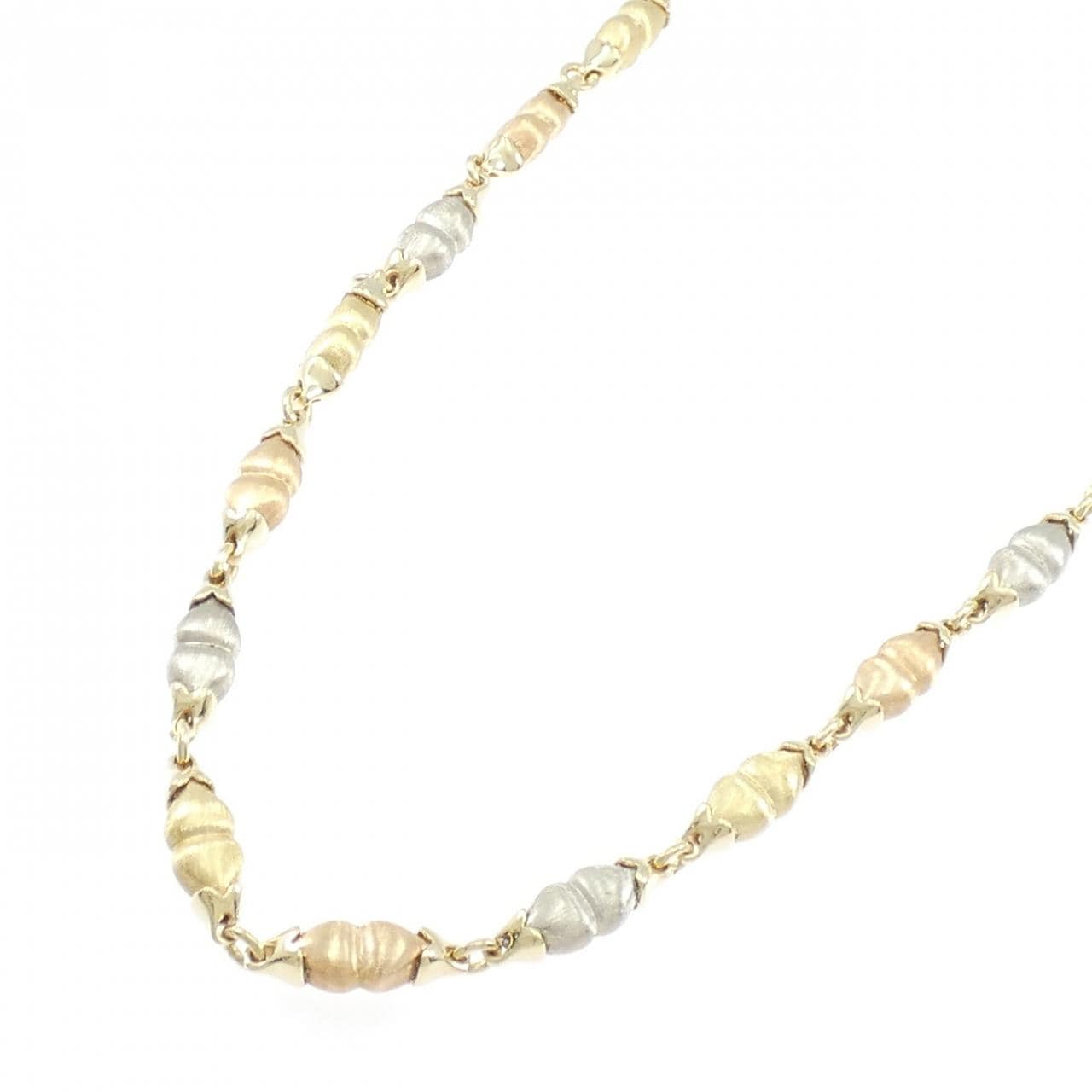 ナニス 750スリーカラーゴールド ネックレス