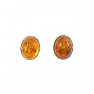 【新品】K18YG 琥珀 ピアス