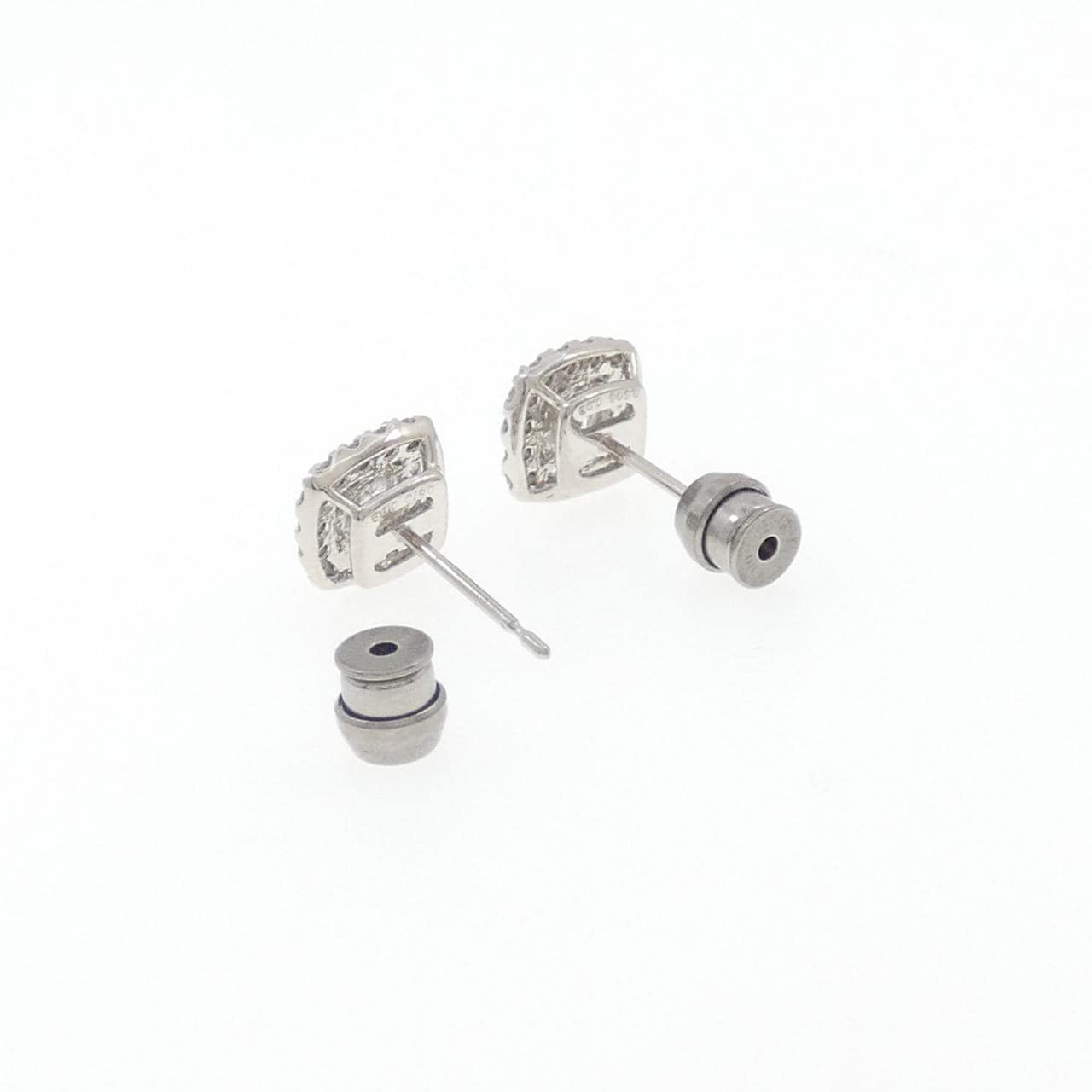 【リメイク】PT900/ST ダイヤモンド ピアス 0.506CT 0.510CT E-F VS2-SI1 3EXT H&C