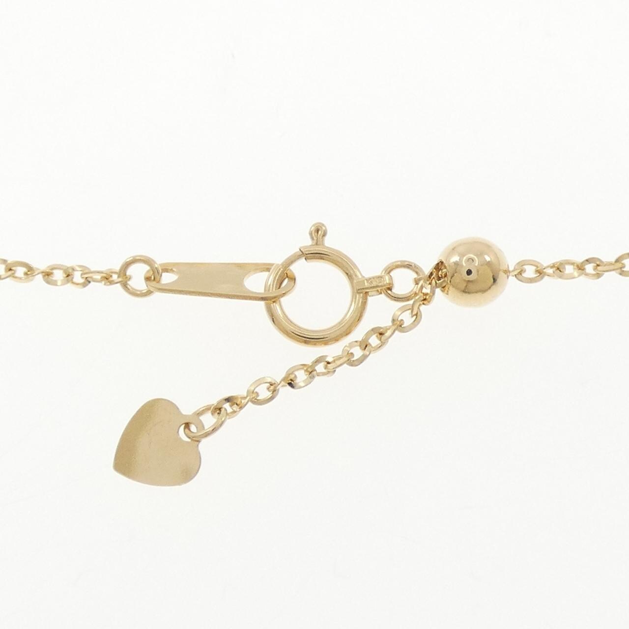 K18YG フラワー ルビー ネックレス