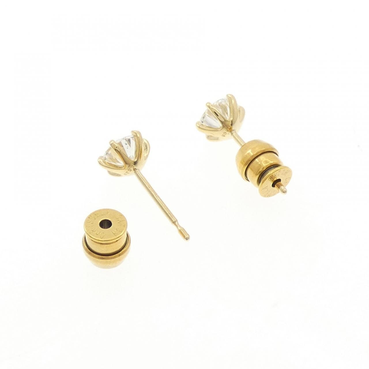 【リメイク】K18YG/ST ダイヤモンド ピアス 0.508CT 0.529CT G-H SI1 VG
