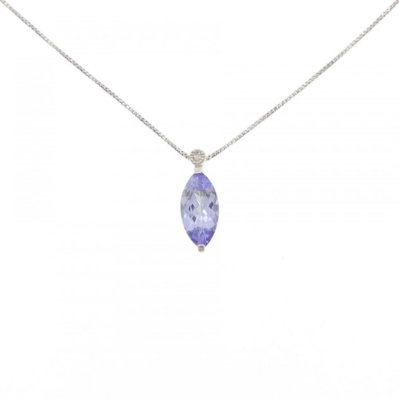 PT900/PT850 タンザナイト ネックレス 1.00CT