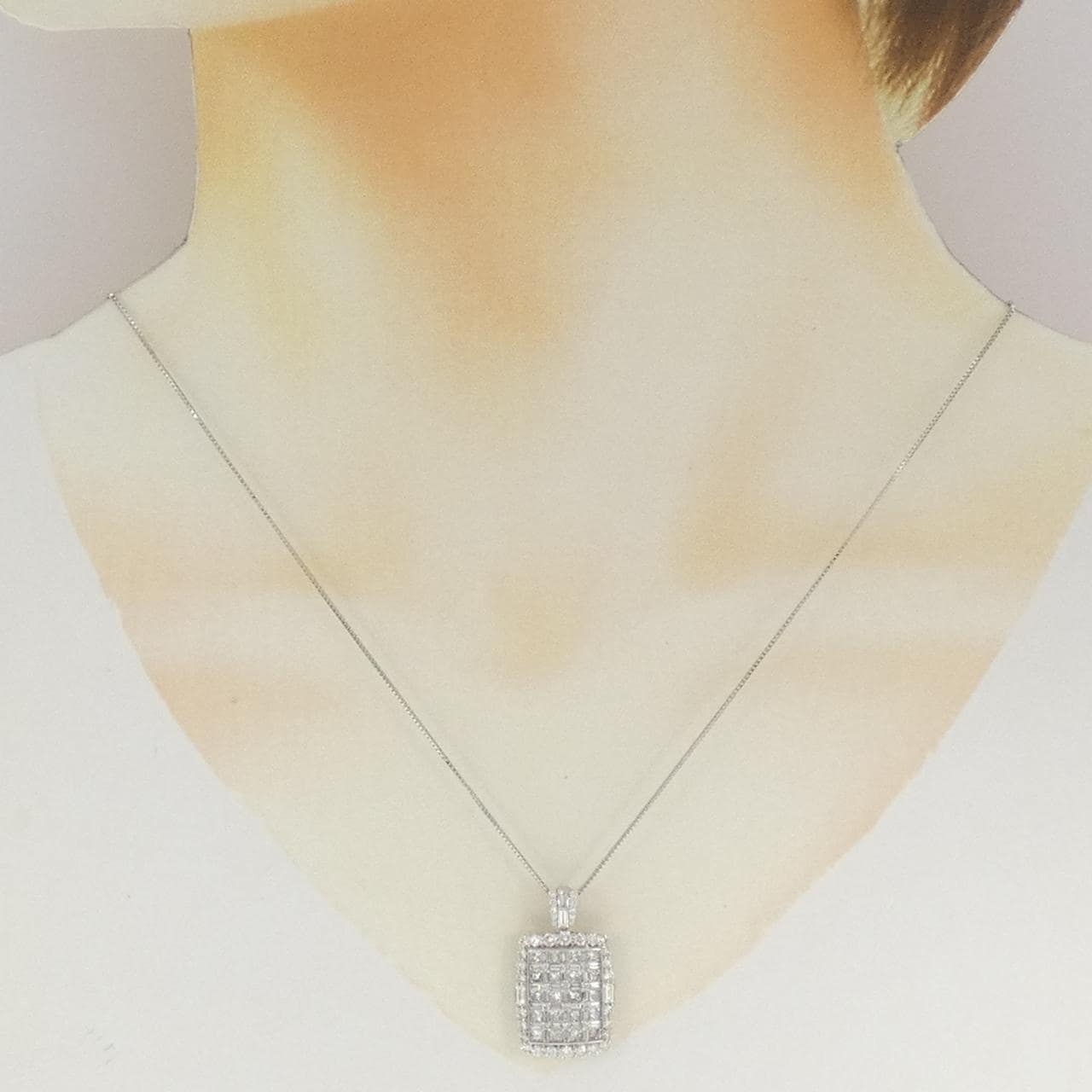 【新品】PT900/PT850 ダイヤモンド ネックレス 2.00CT