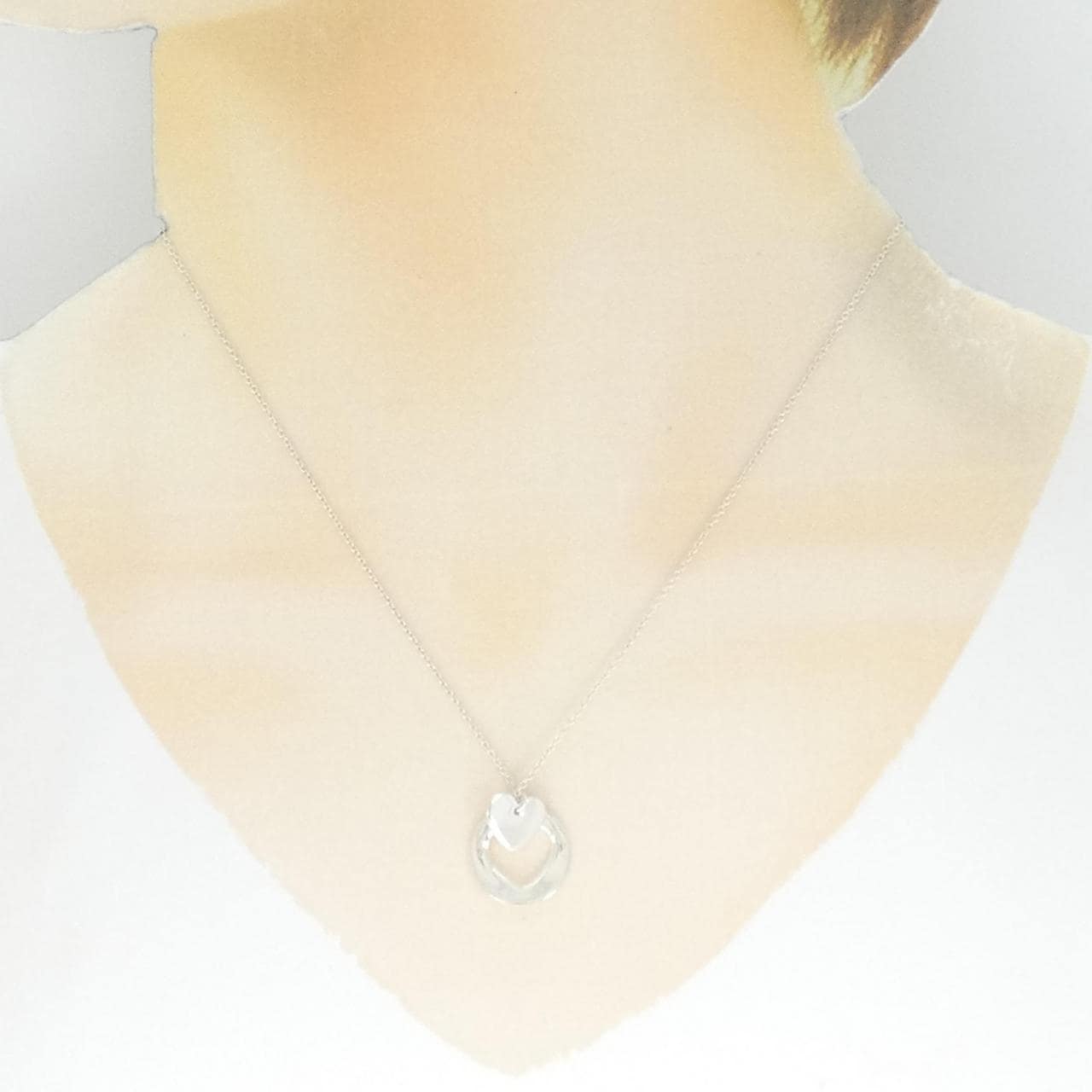 TIFFANY double stencil heart necklace