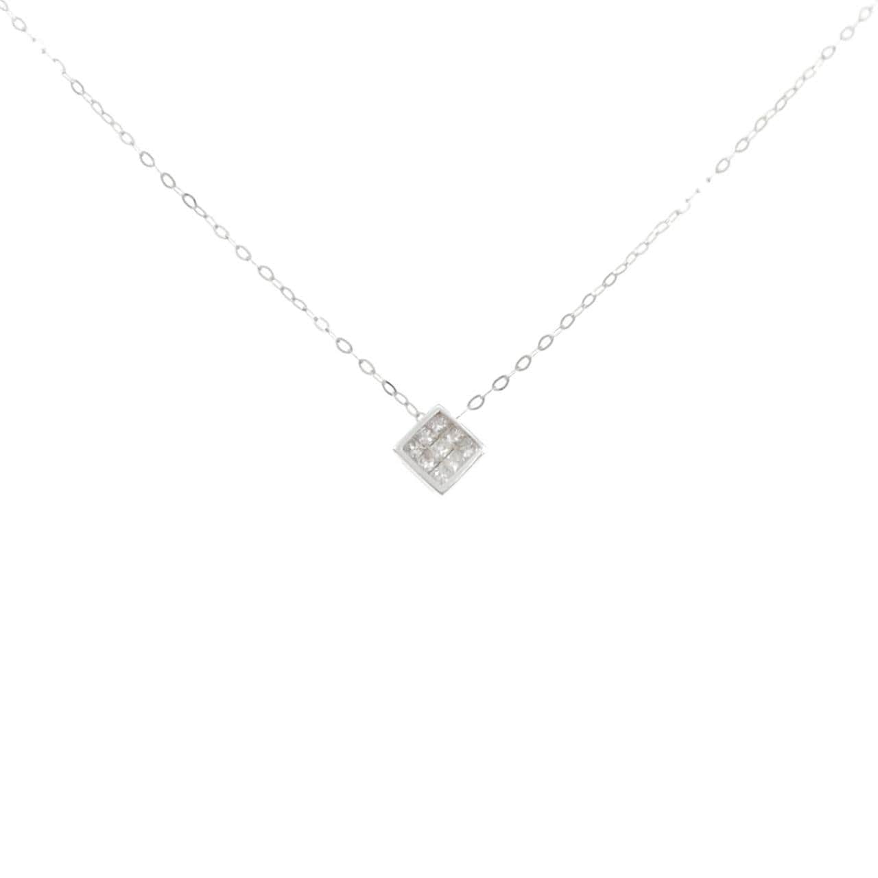 K18WG ダイヤモンド ネックレス 0.20CT