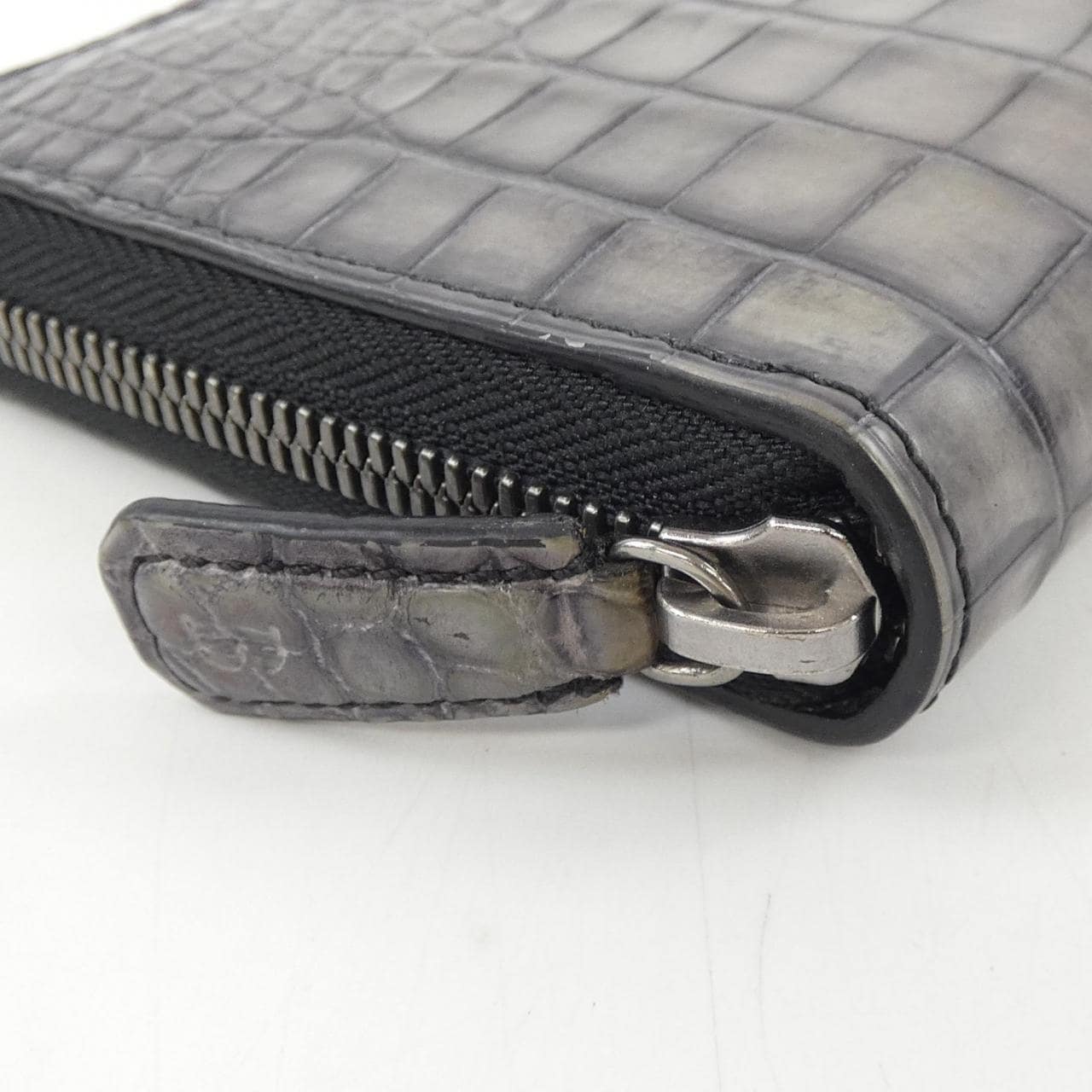 Berluti Itauba鱷魚皮長拉鍊皮夾