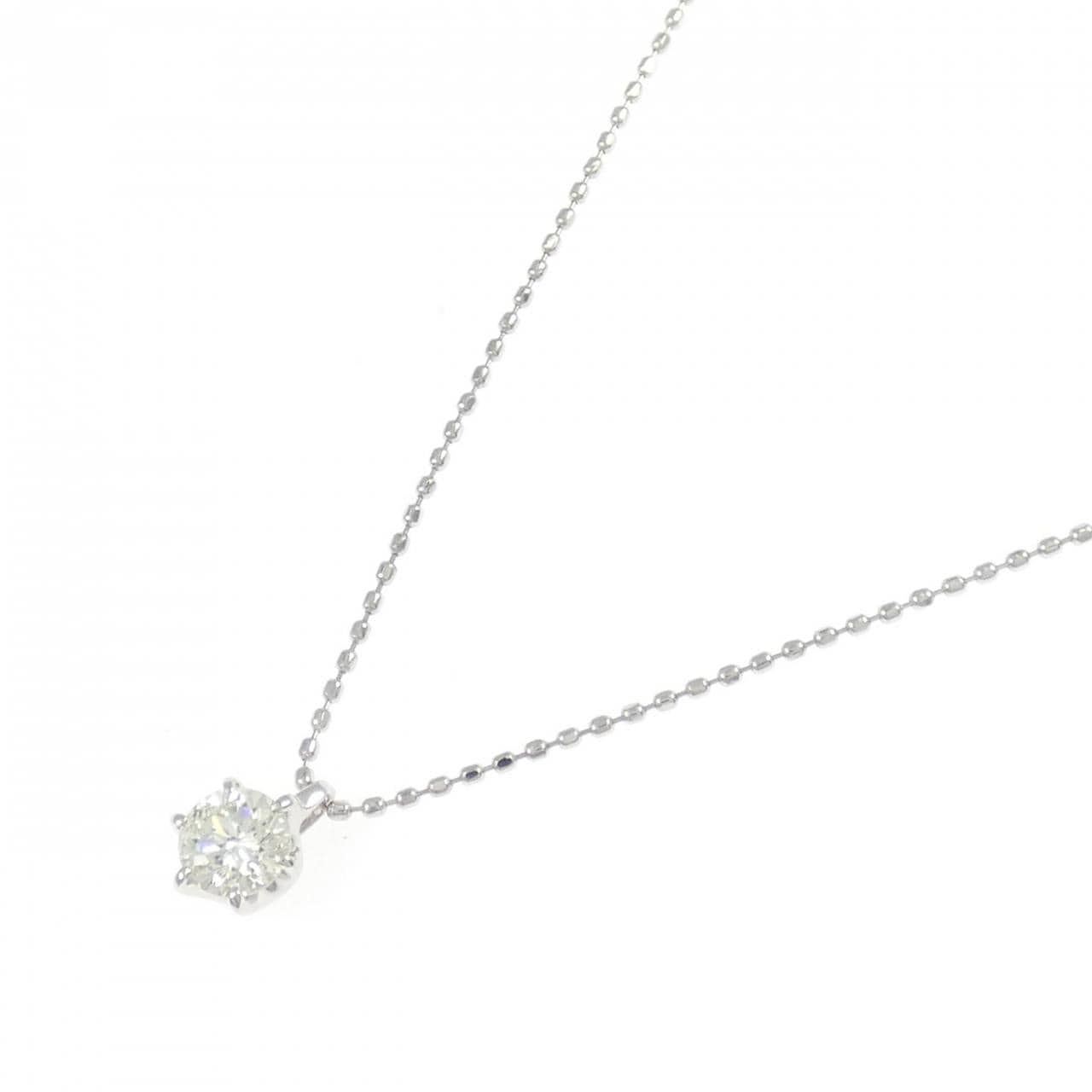 PT900/PT850 ソリティア ダイヤモンド ネックレス 0.33CT