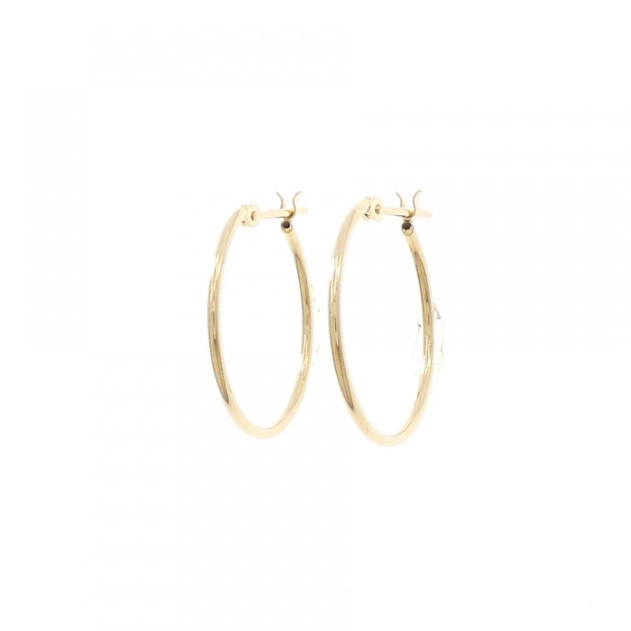 K18YG フープ ピアス