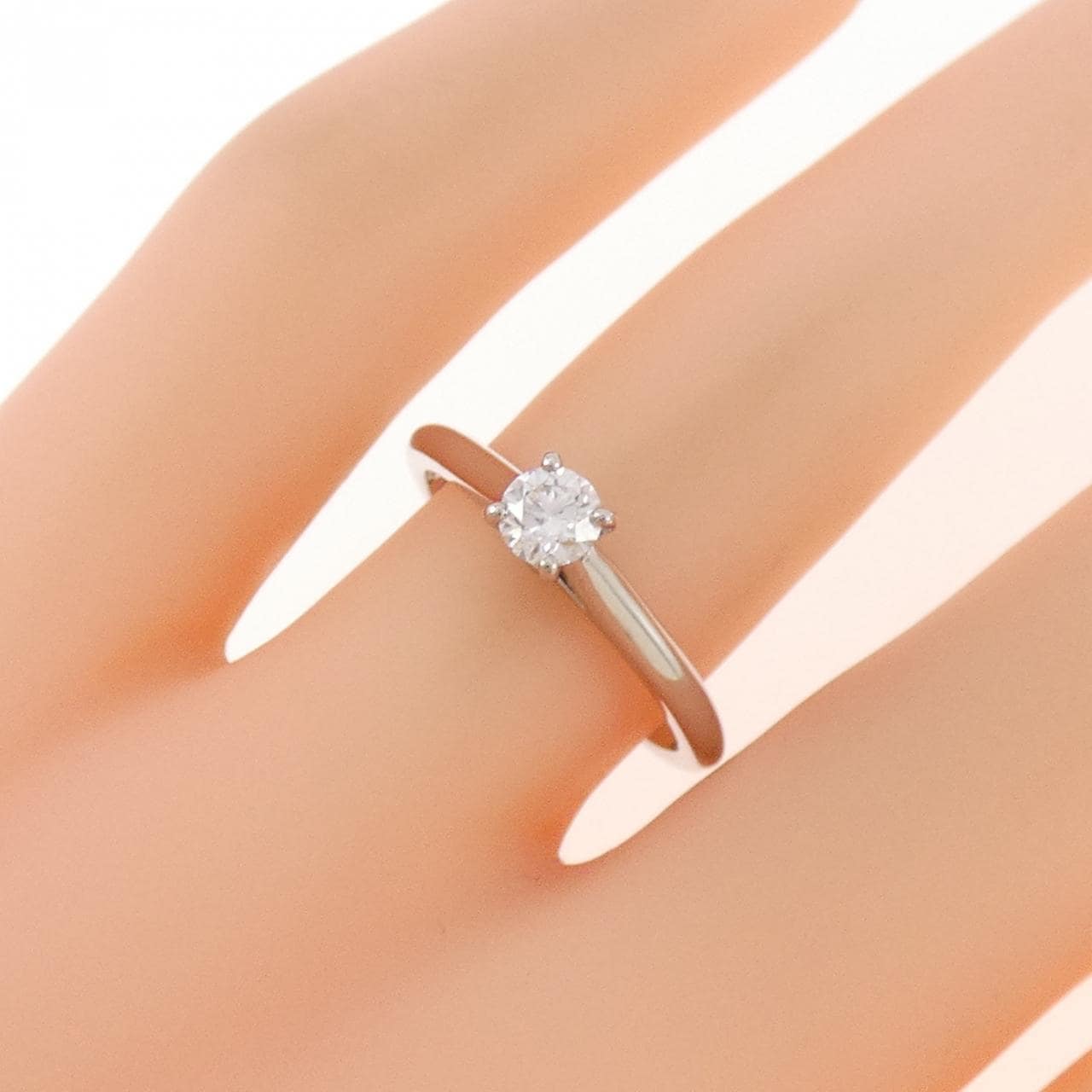 カルティエ 1895 ソリテール リング 0.25CT D VVS2 3EXT