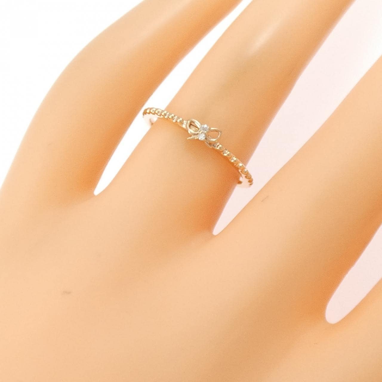 エテ リボン ダイヤモンド リング 0.01CT