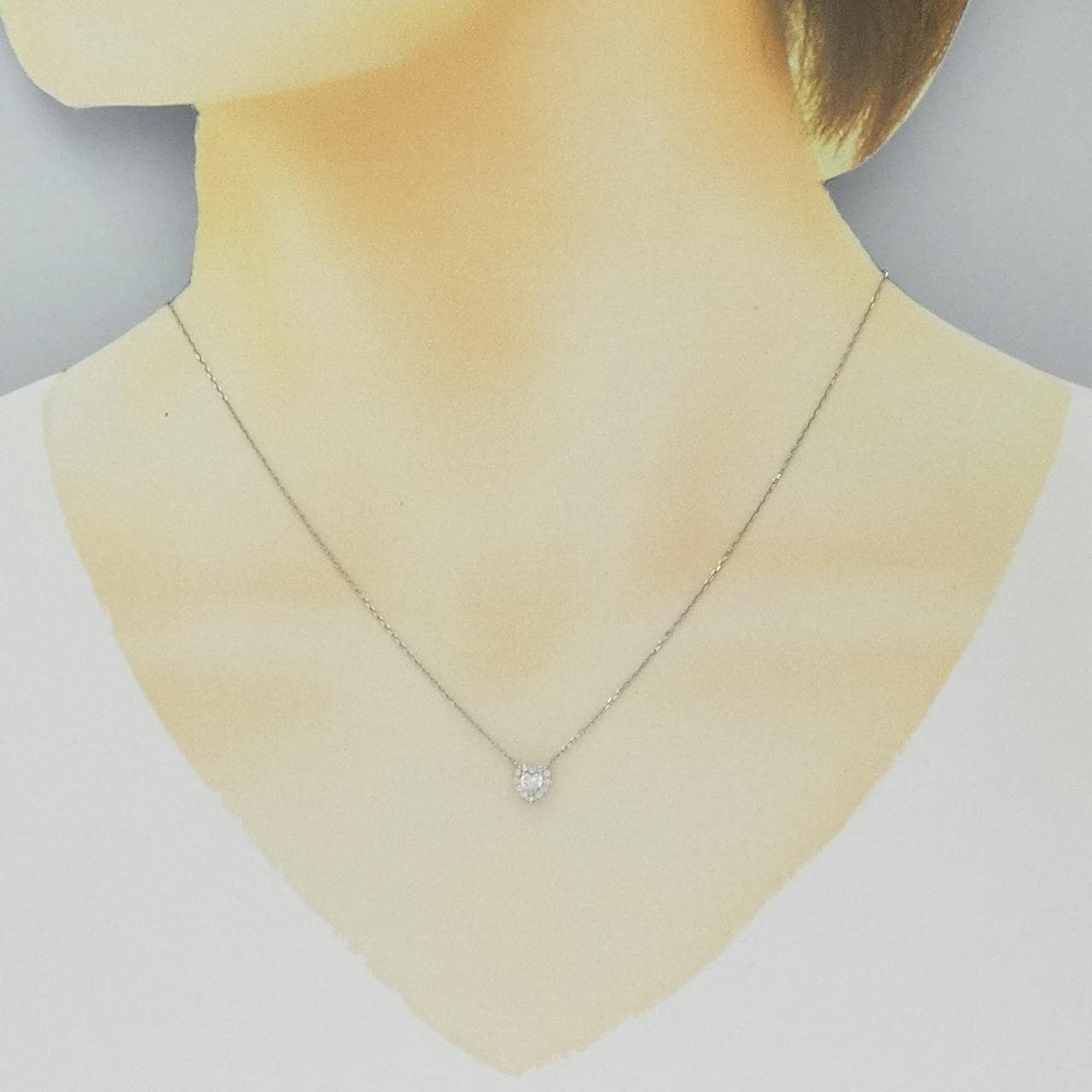 PT900/PT850 Heart Diamond Necklace 0.14CT