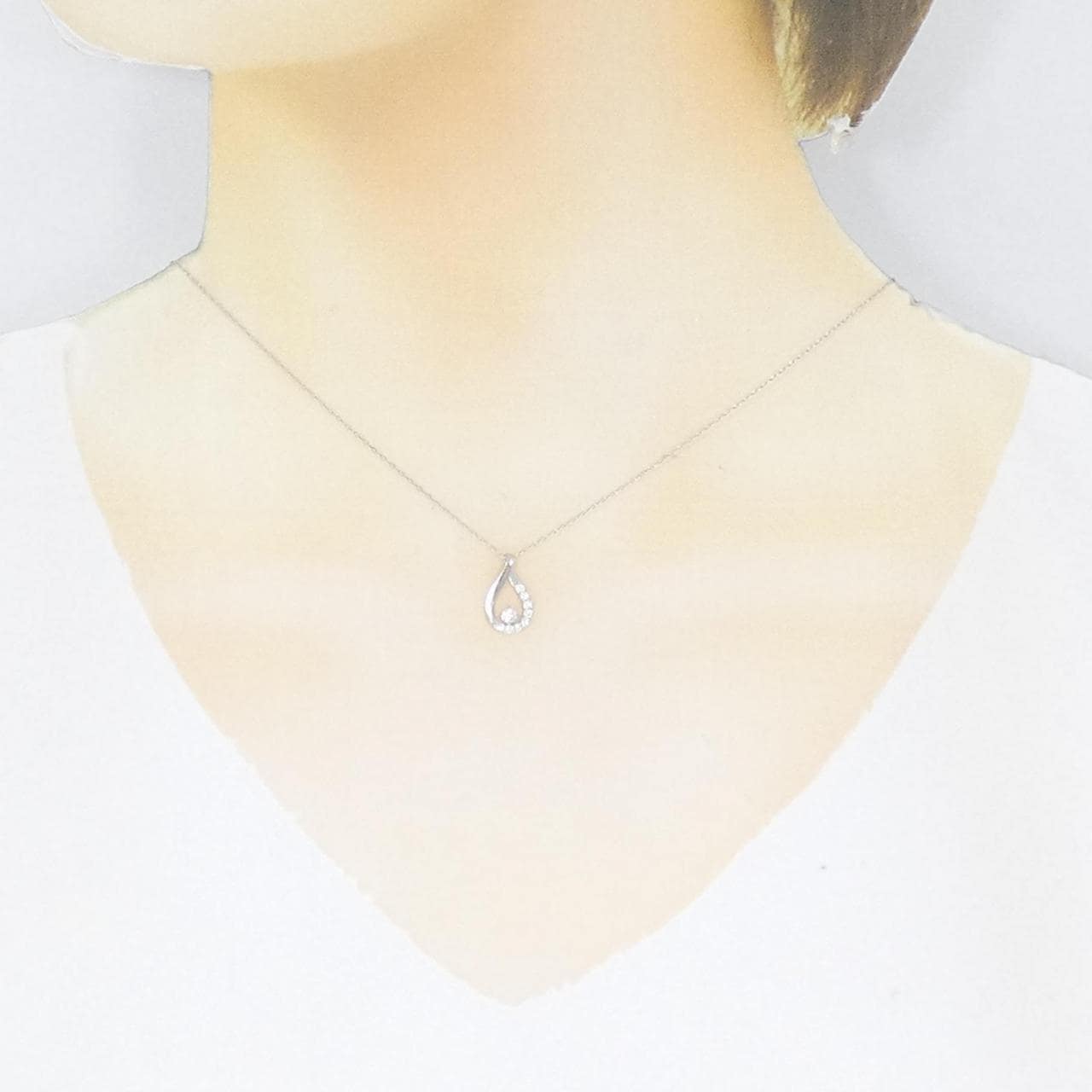 【リメイク】PT ダイヤモンド ネックレス 0.15CT