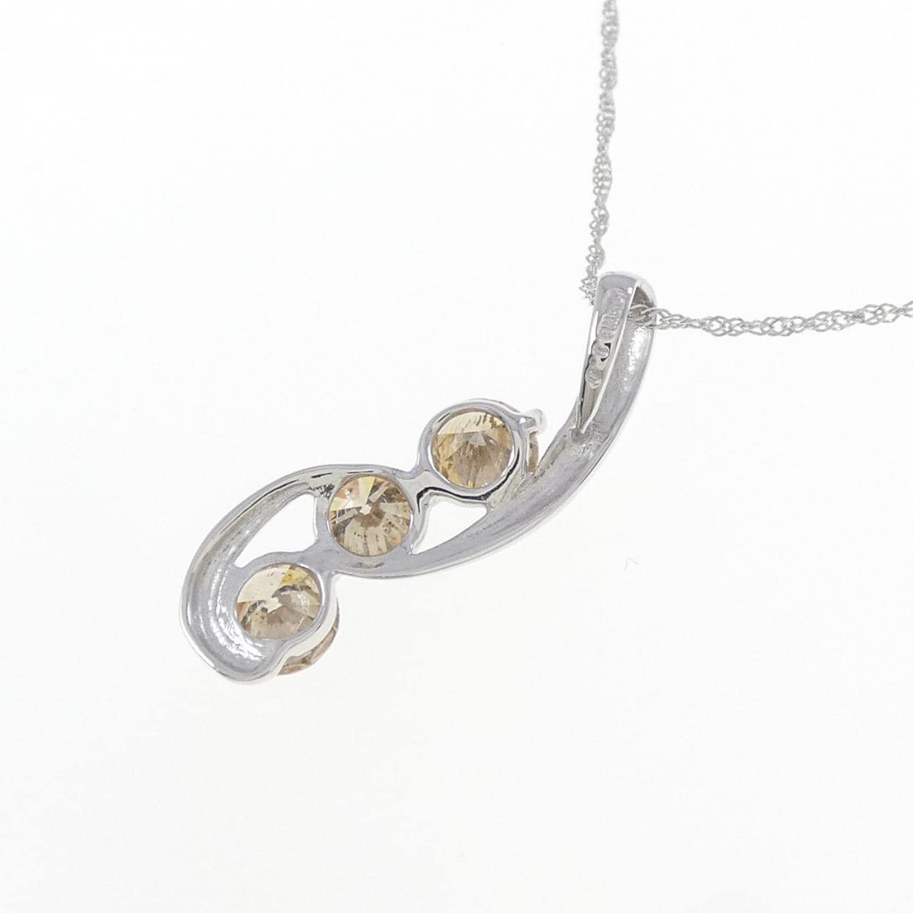 K18WG ダイヤモンド ネックレス 1.0CT