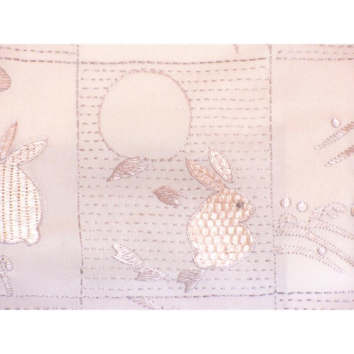 紬【縞大島紬】　刺繍加工ボカシ染