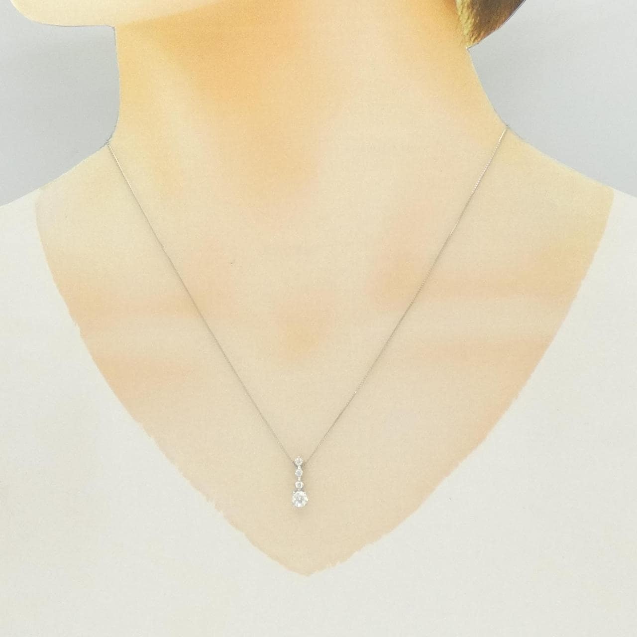 PT900/PT850 ダイヤモンド ネックレス 0.310CT E VVS1 EXT