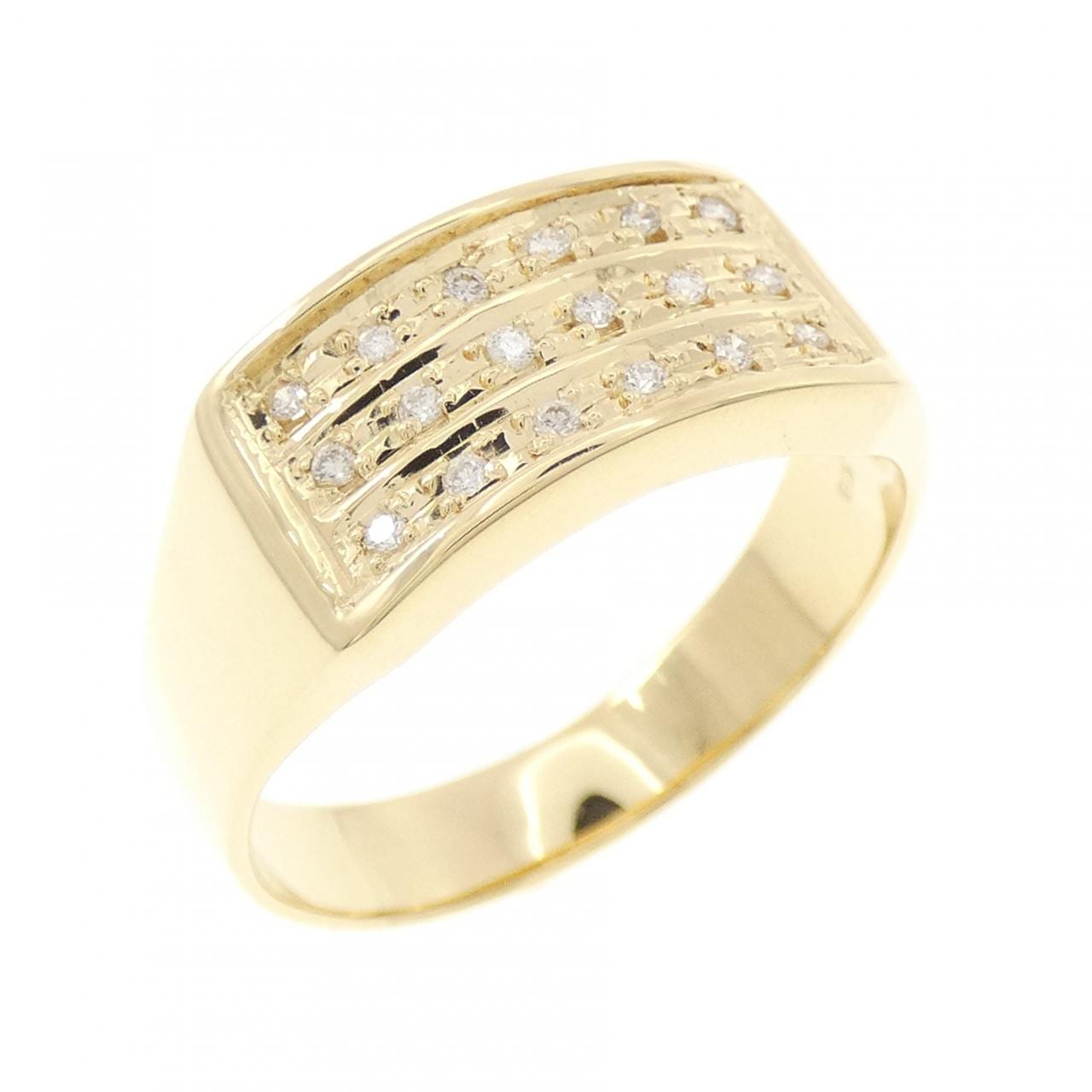 【新品】K18YG ダイヤモンド リング 0.12CT